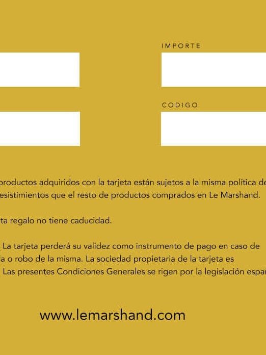 Tarjeta de regalo - LE MARSHAND™