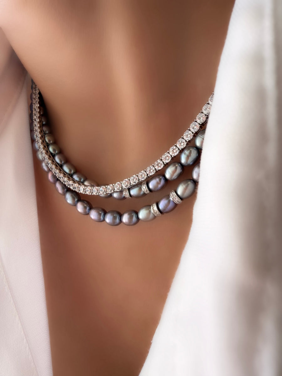 Collar Dolce Grey (Plata 925 y Perlas naturales)