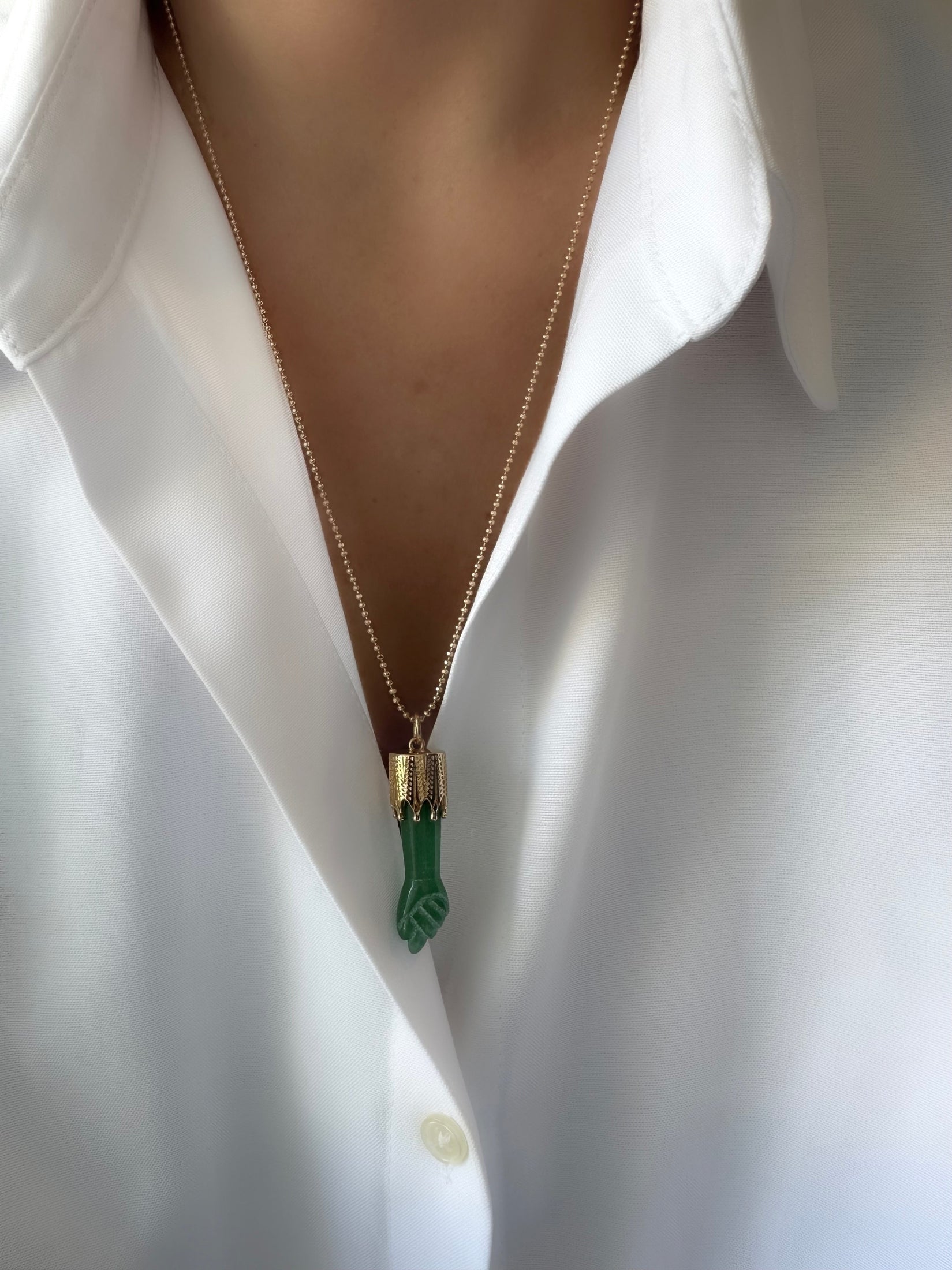 Collar Mano Figa (Aventurina)