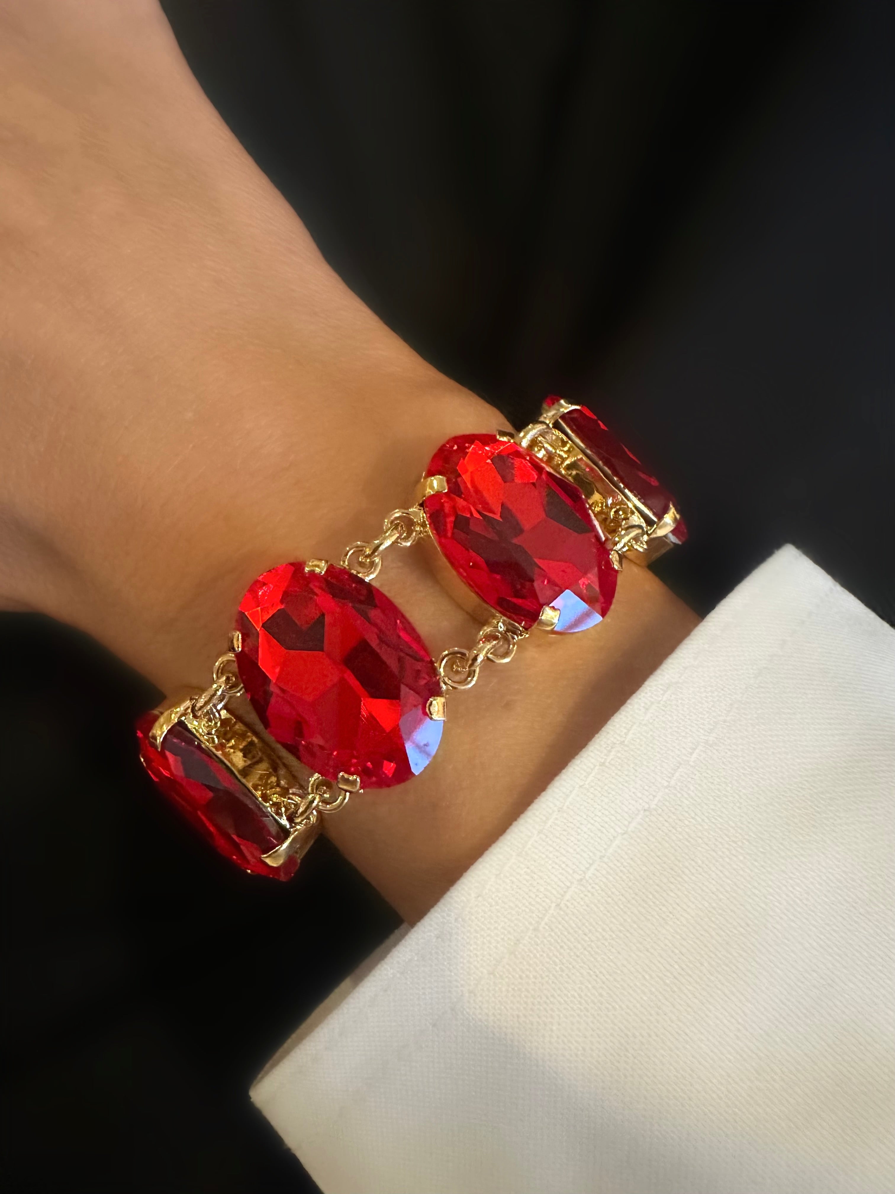 Ovales Raketenarmband (Rot) (RBJ*)