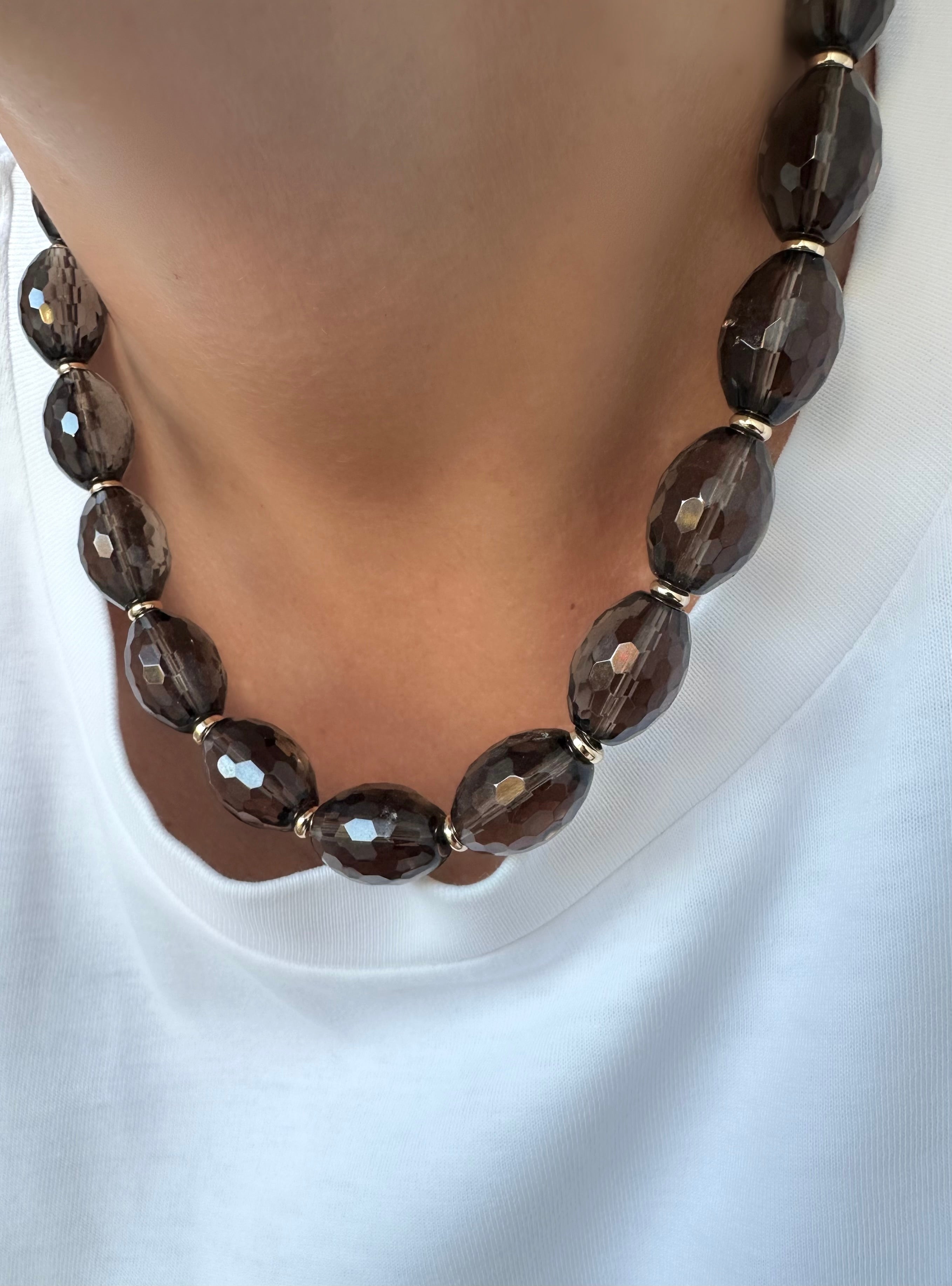 Collar Stones Royal (Cuarzo Ahumado)