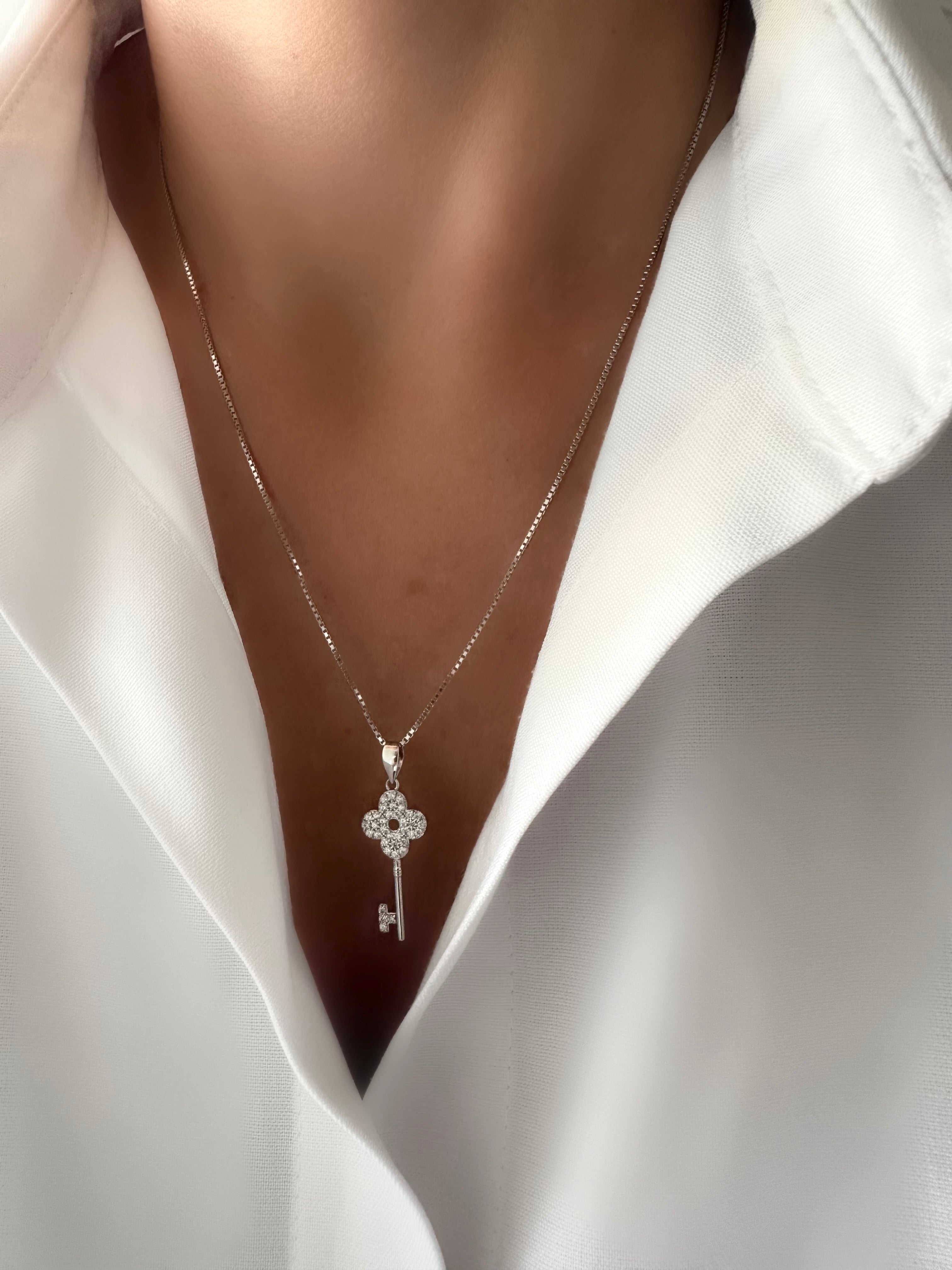 Sweet Key Halskette (925er Sterlingsilber)