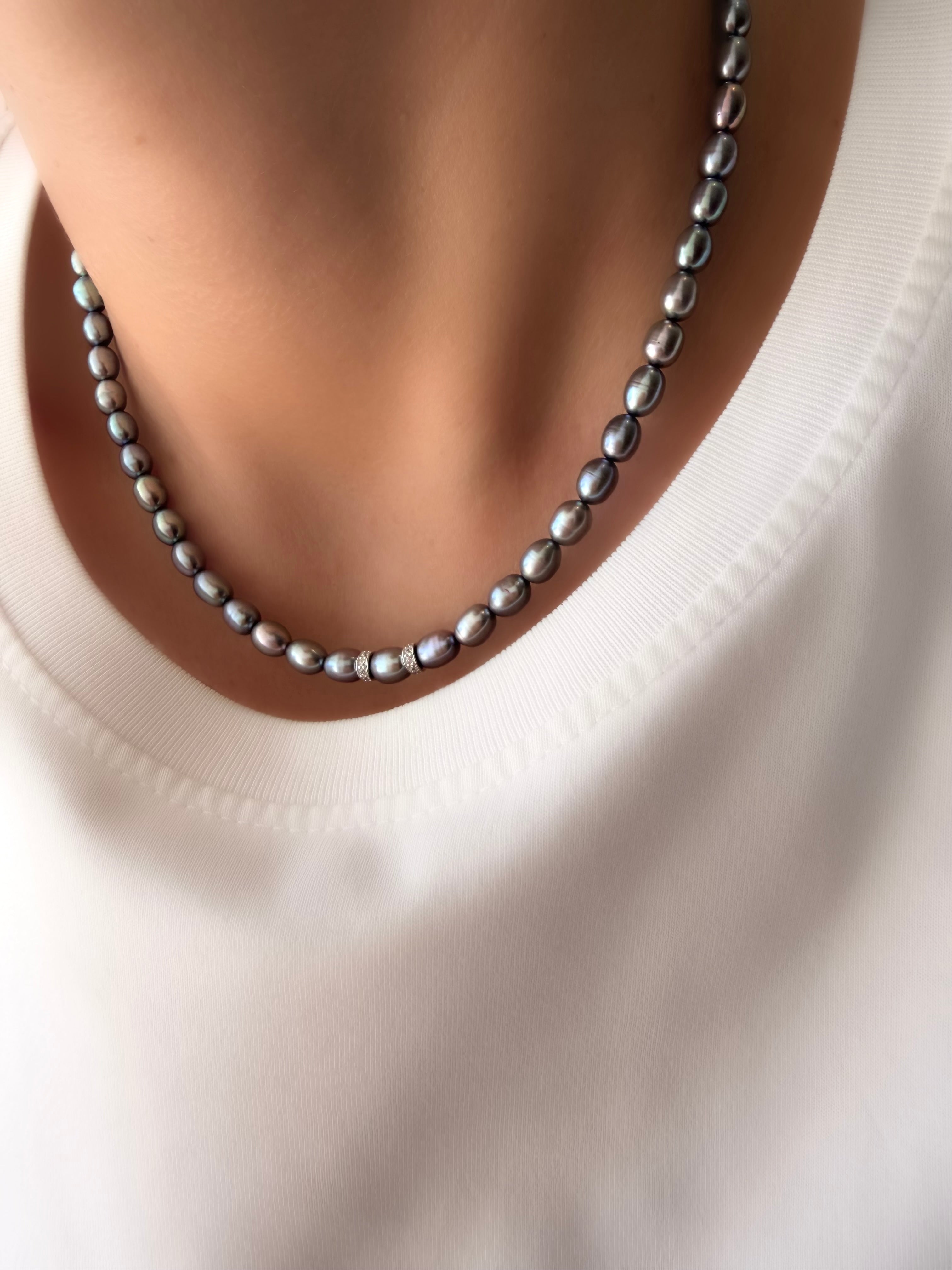Collar Dolce Grey (Plata 925 y Perlas naturales)