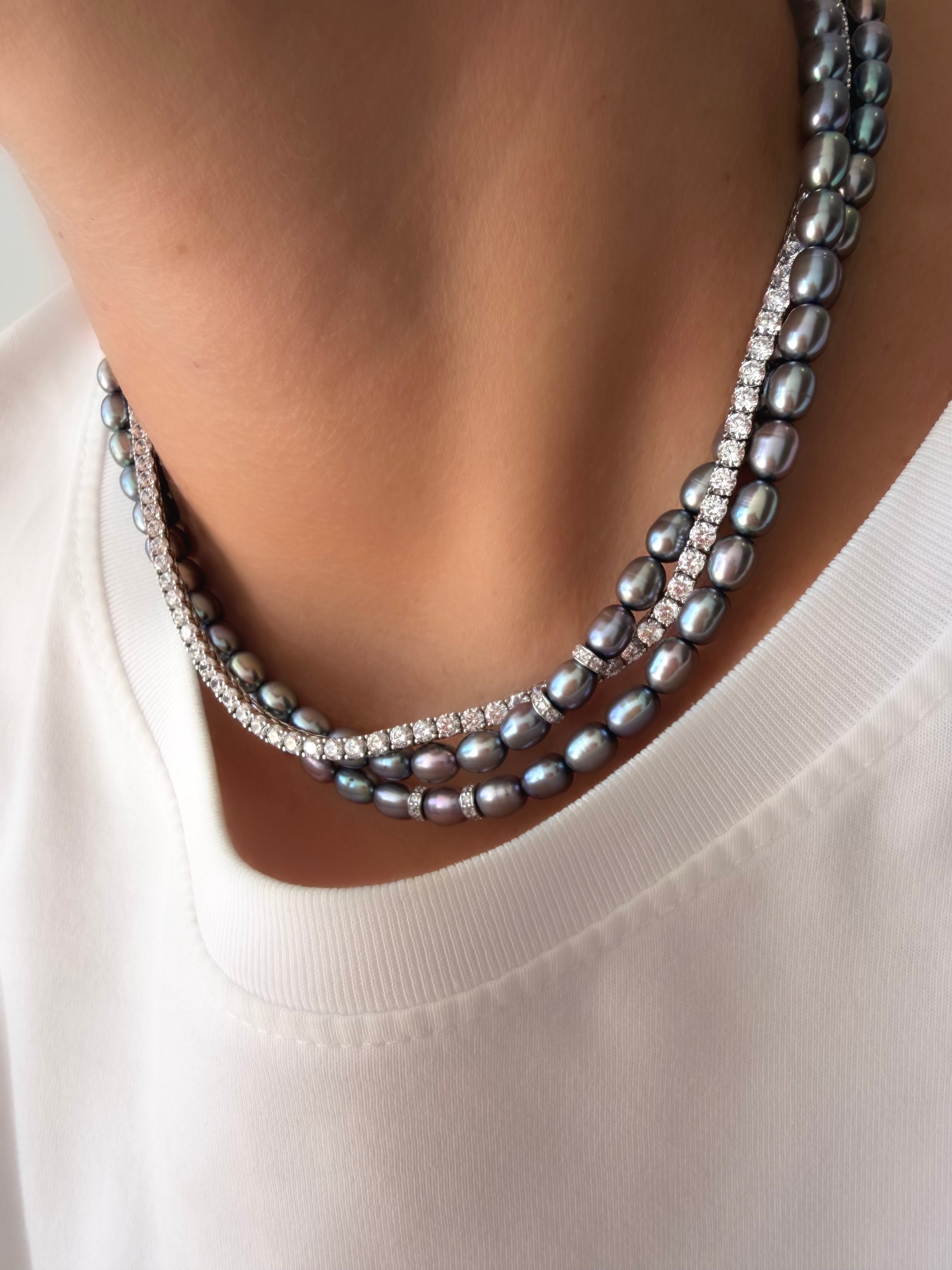 Collar Dolce Grey (Plata 925 y Perlas naturales)
