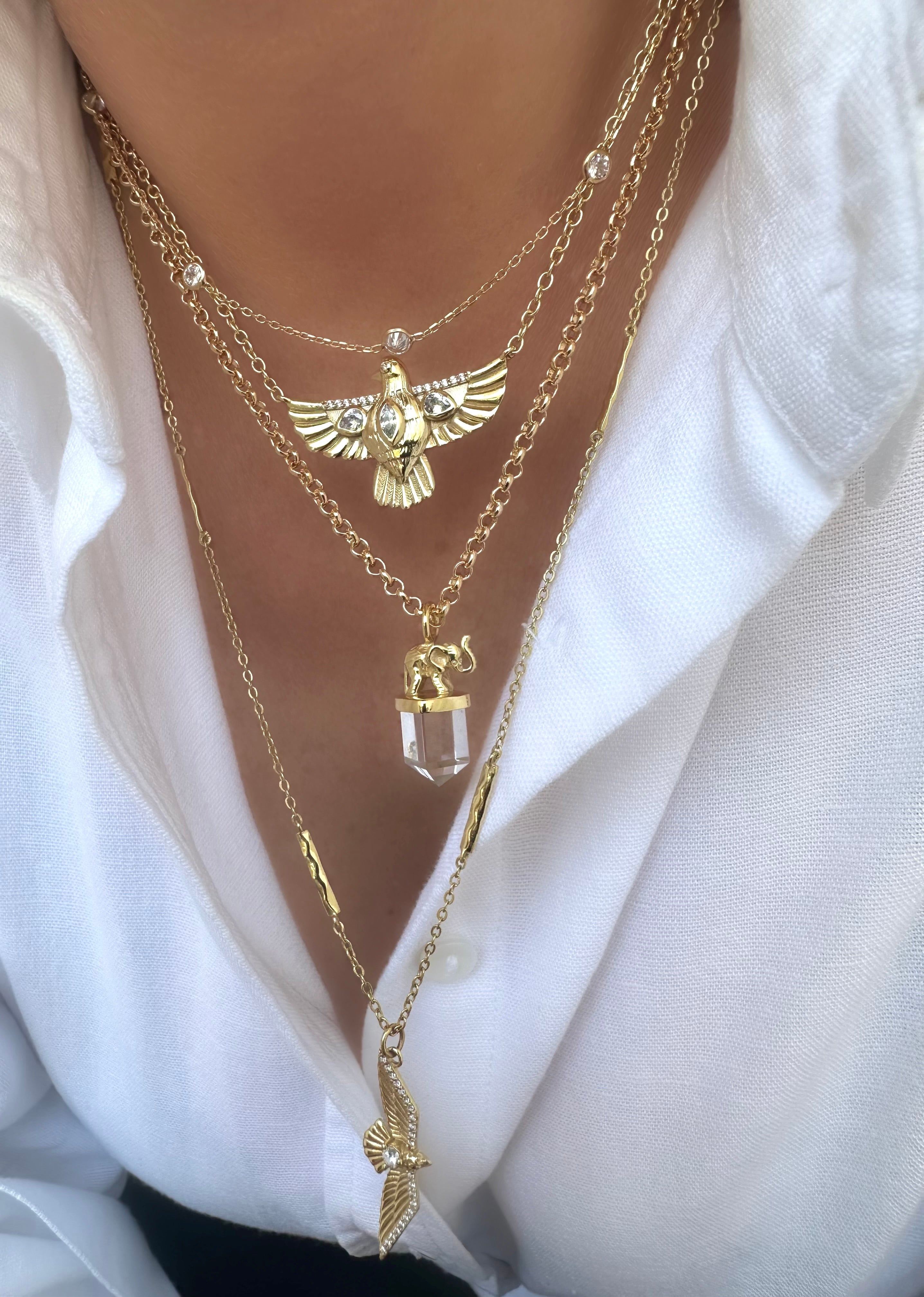 Necklace Crystal Elephant