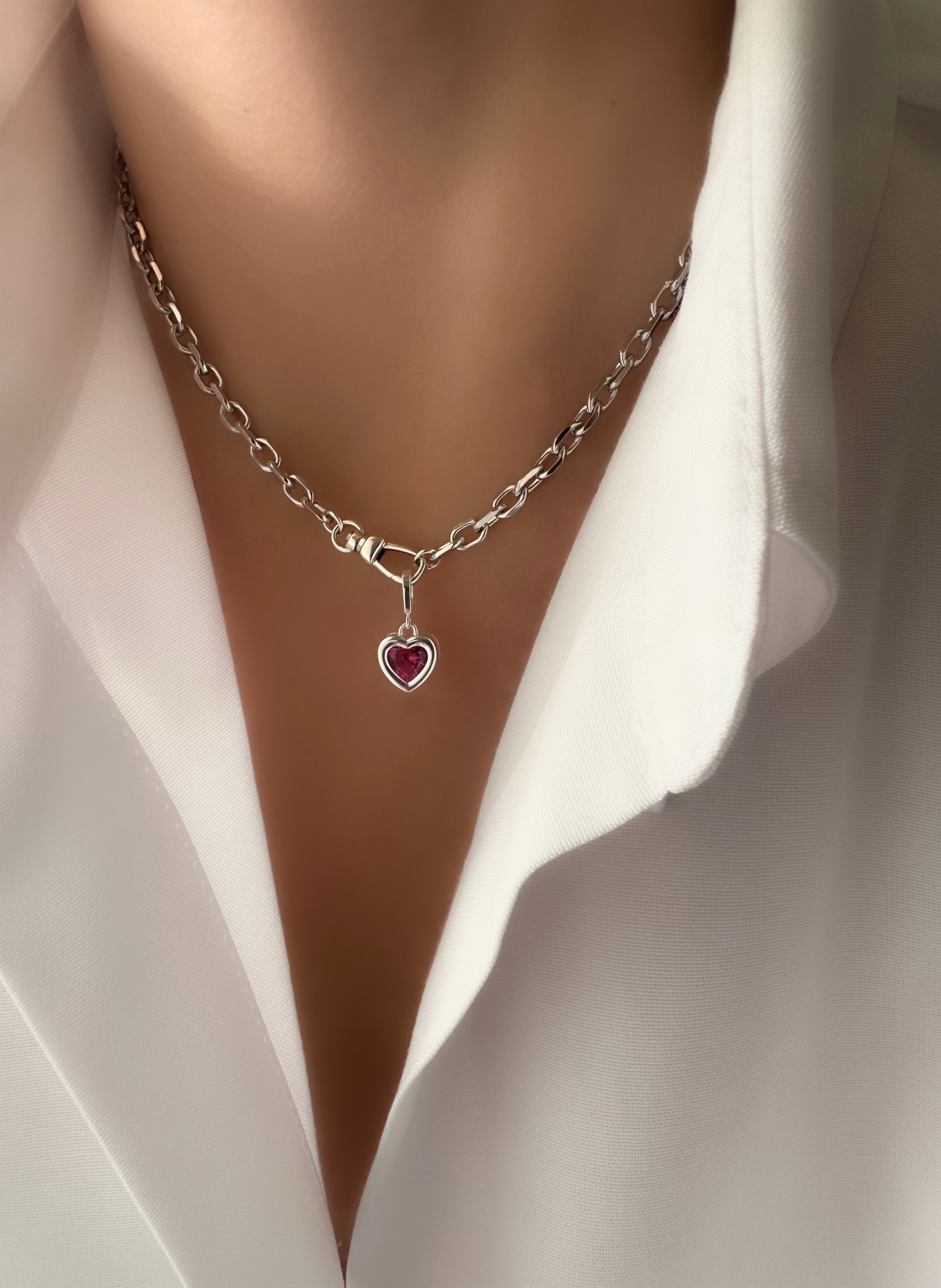 Collar Allure Passion (Pink) (Plata 925)