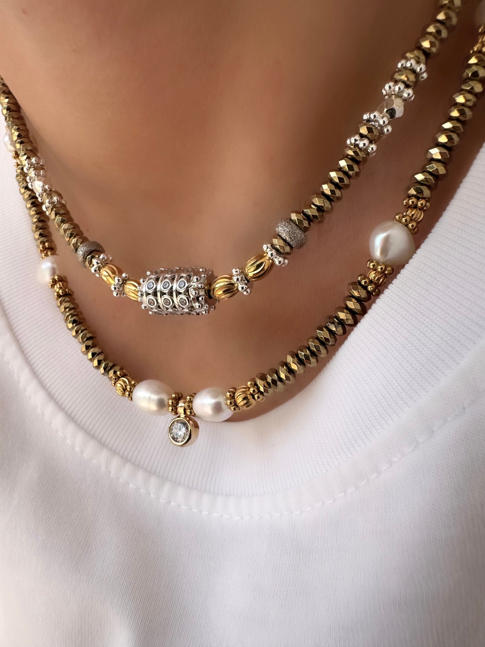 Pyrite Strong Necklace (925 Silver and Pyrite)