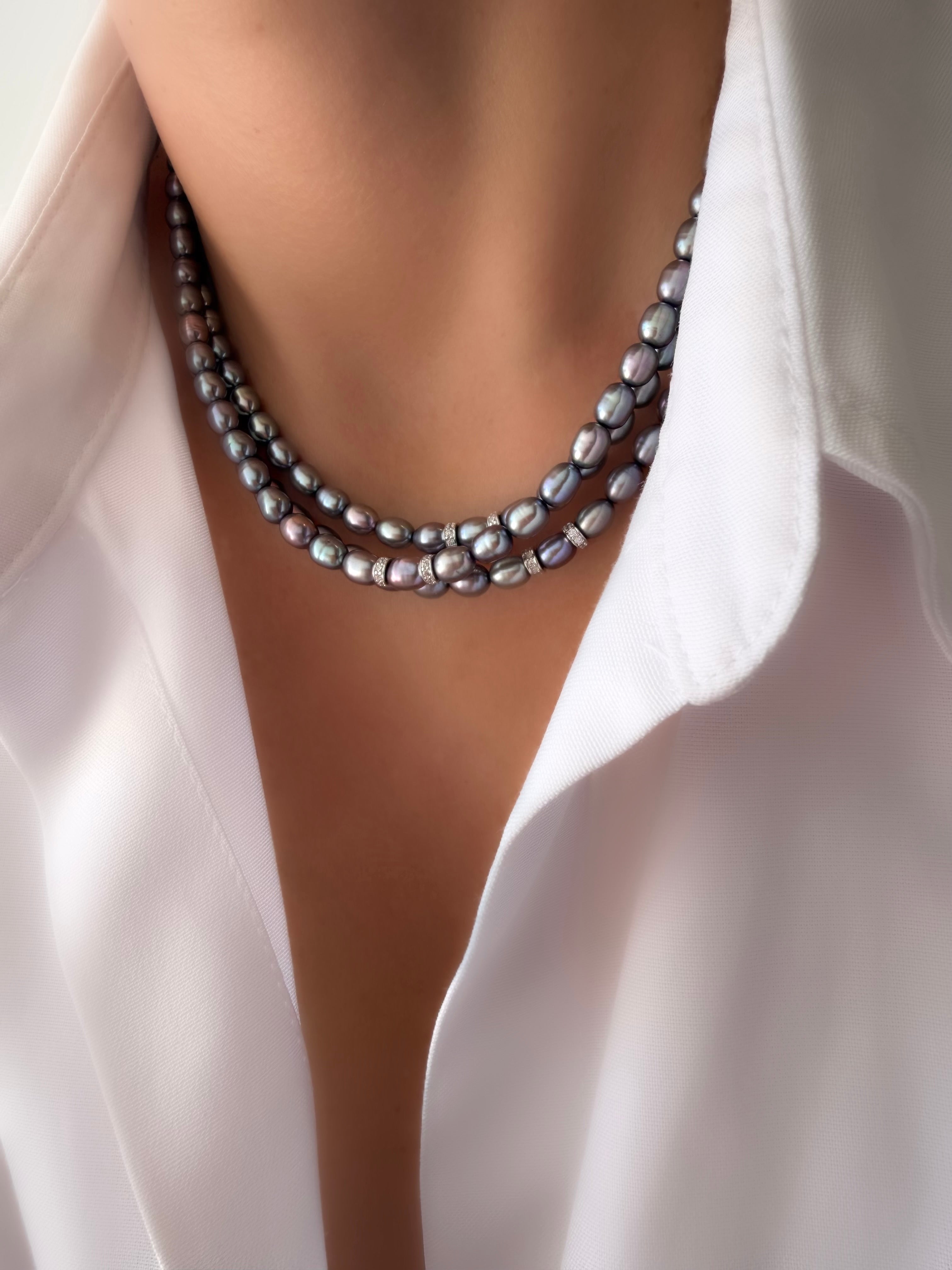 Collar Dolce Grey (Plata 925 y Perlas naturales)