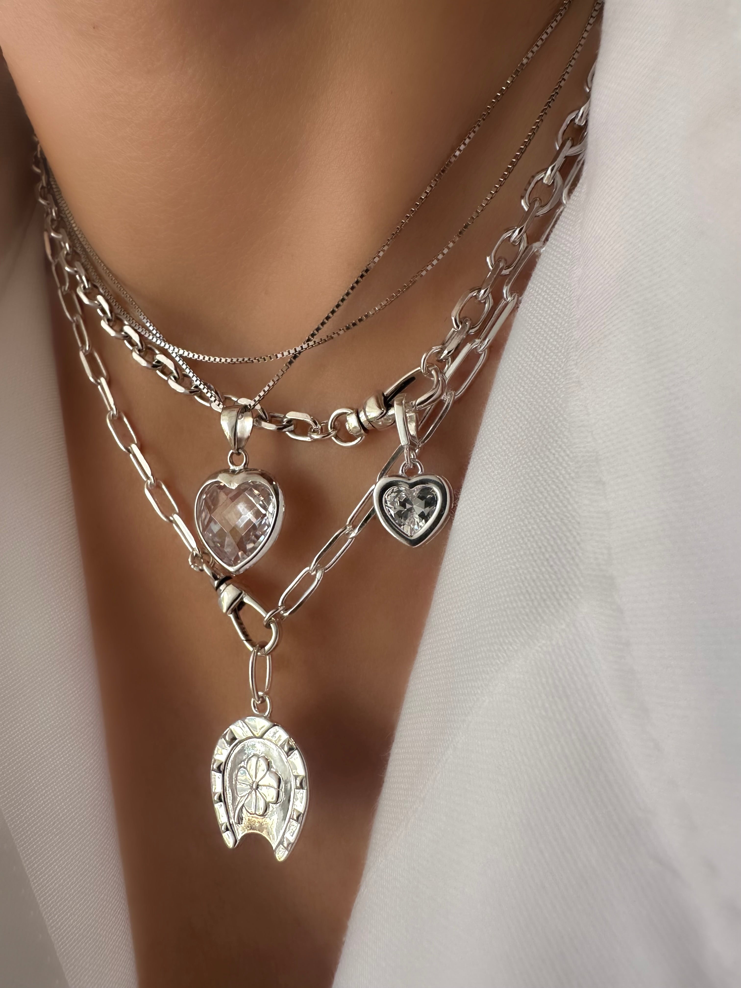 Allure Passion Necklace (White) (925 Sterling Silver)