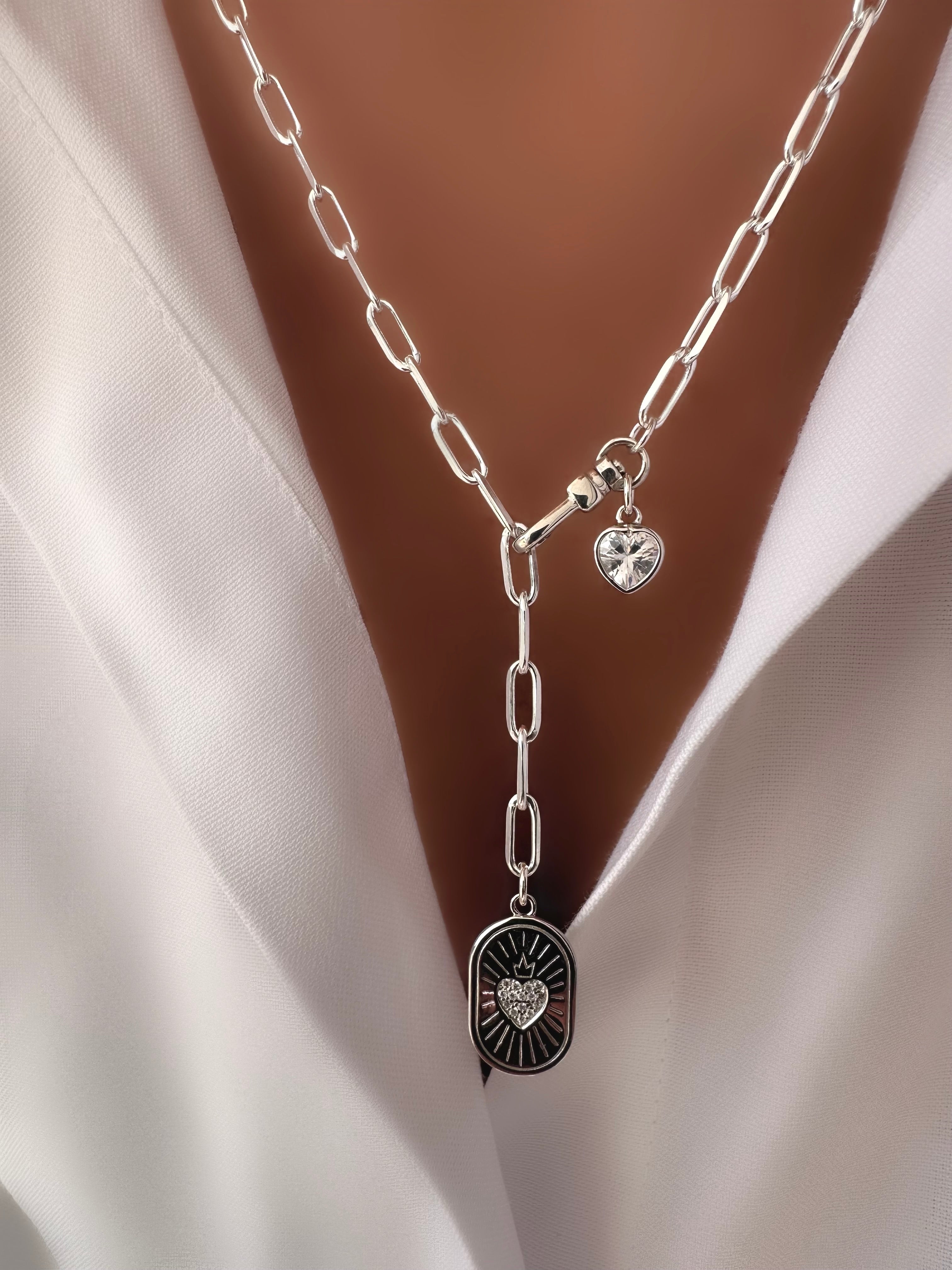 Allure Love Heart Halskette (925er Sterlingsilber)