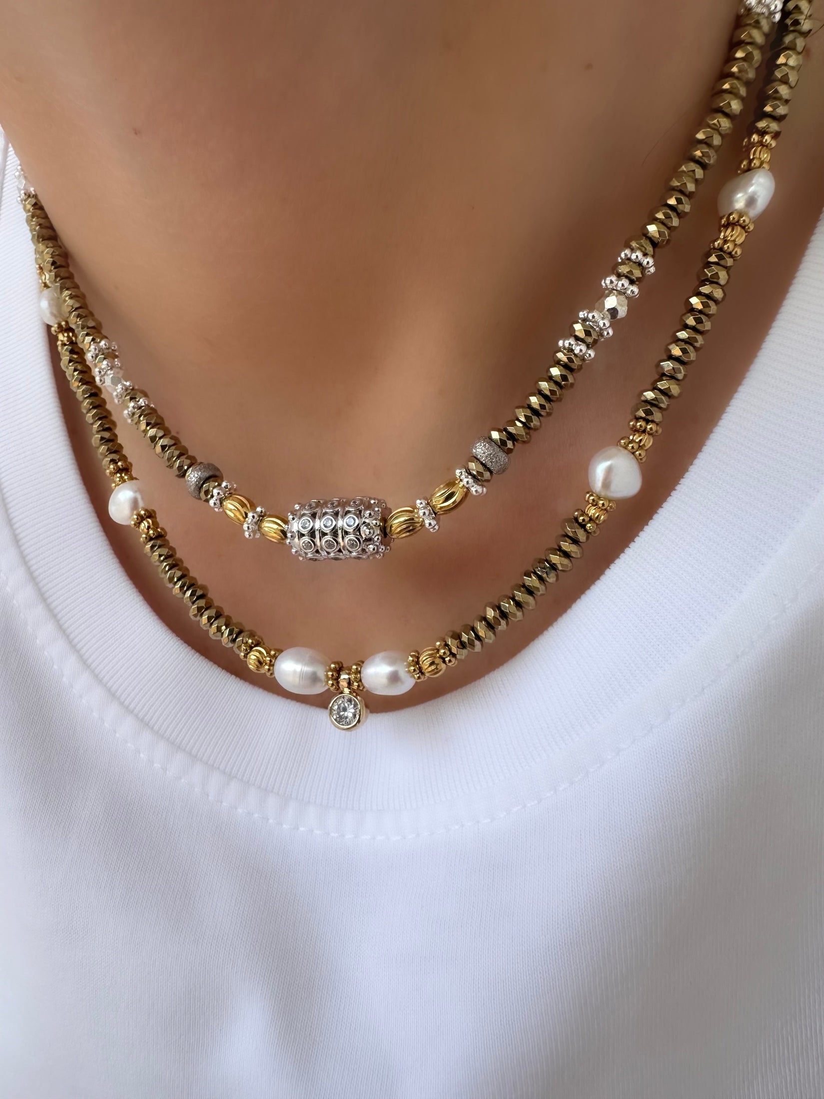 Collar Pirita Strong (Plata 925 y Pirita)