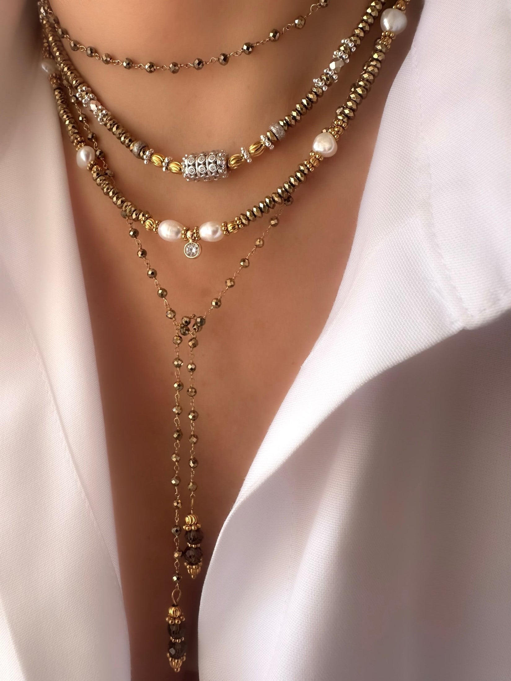 Pyrite Strong Necklace (925 Silver and Pyrite)