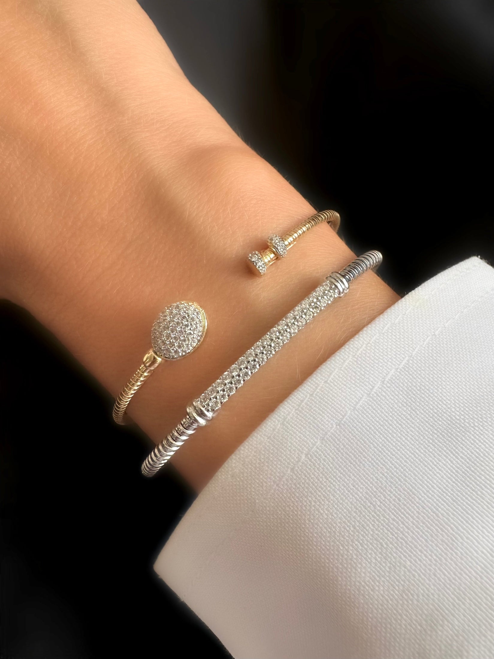 Brazalete Submarine (Plata 925 bañada Oro 18k)