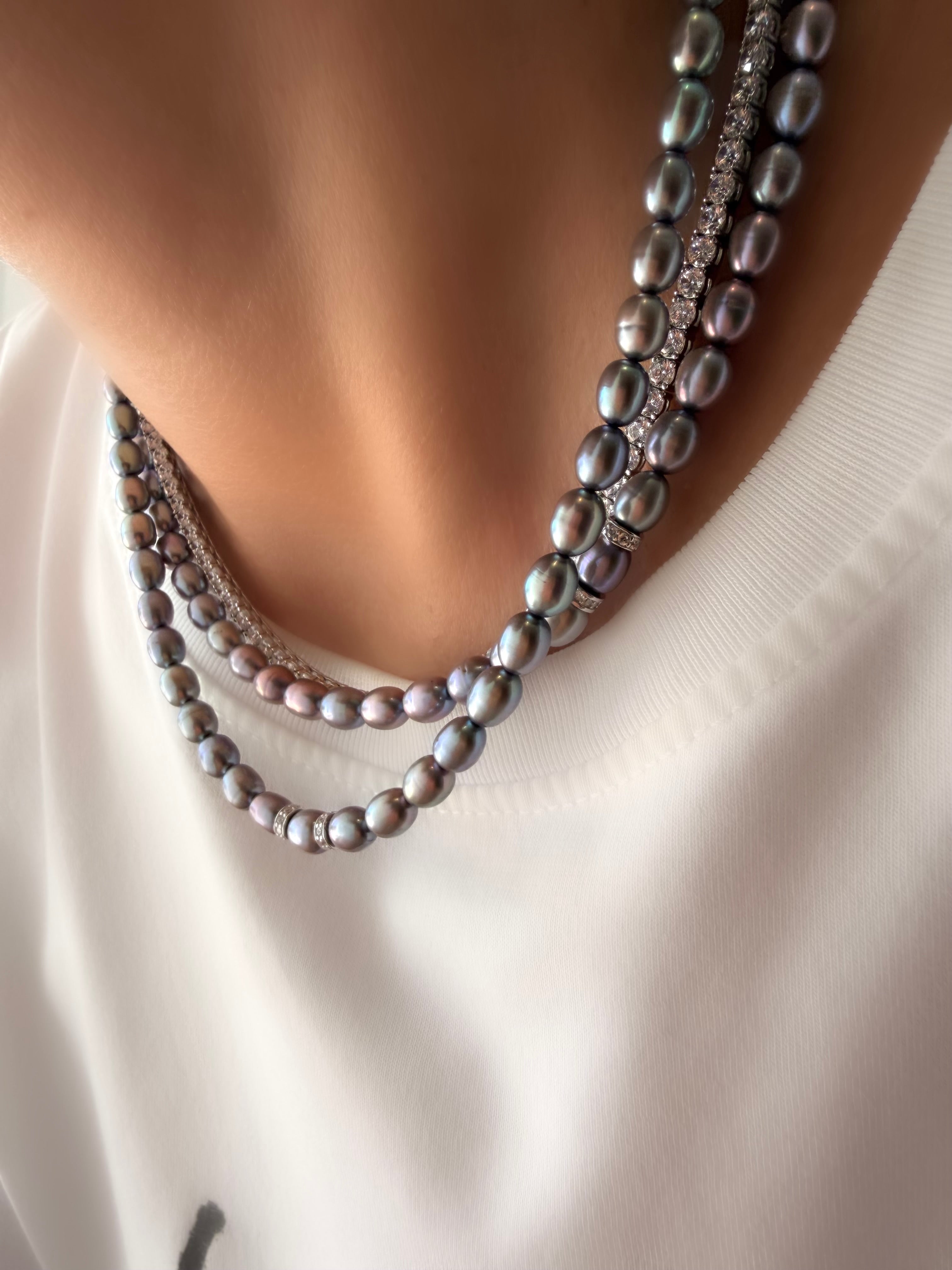 Collar Dolce Grey (Plata 925 y Perlas naturales)
