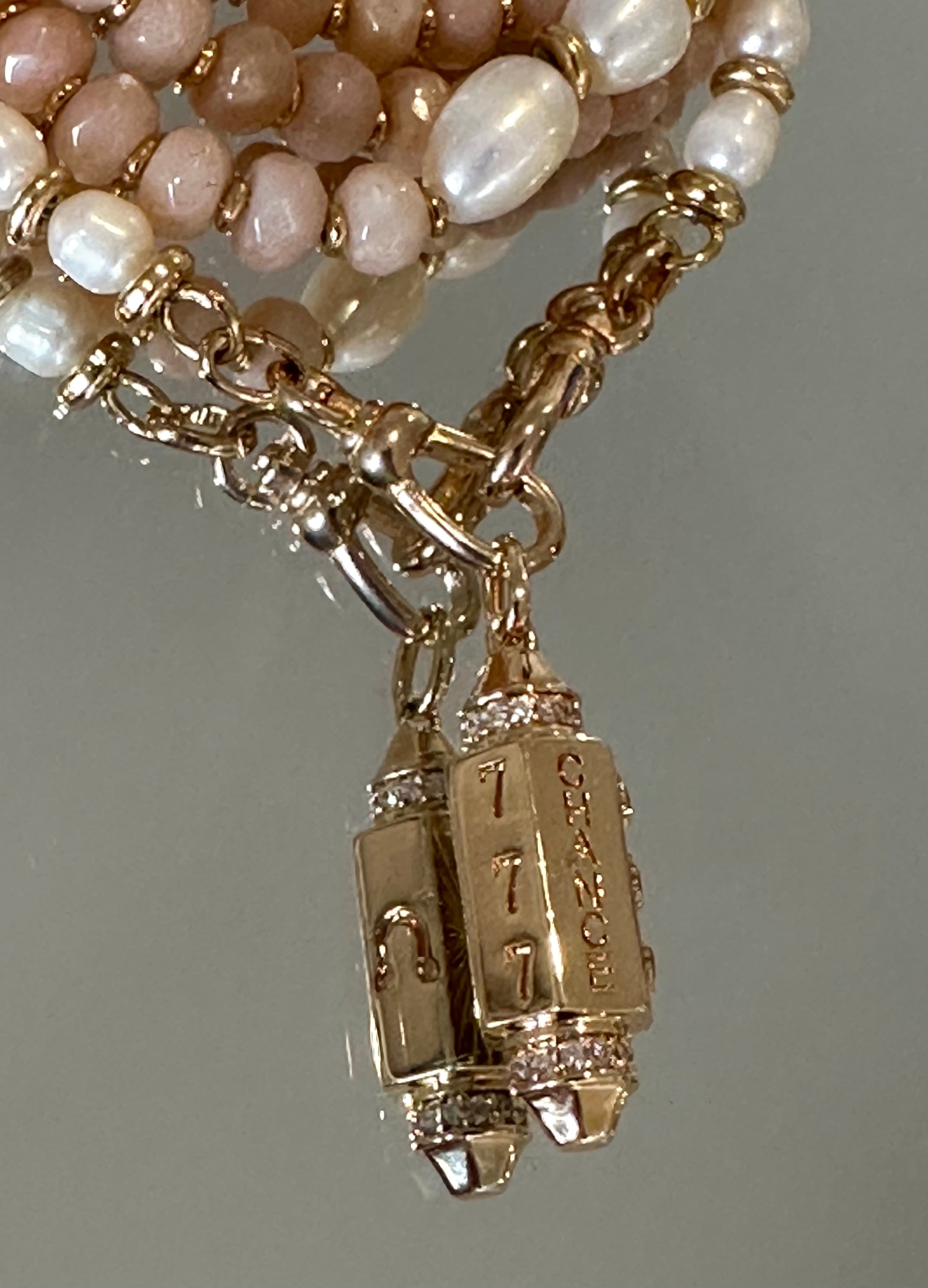  Stones Amulett Chance Halskette (Lepidolith)