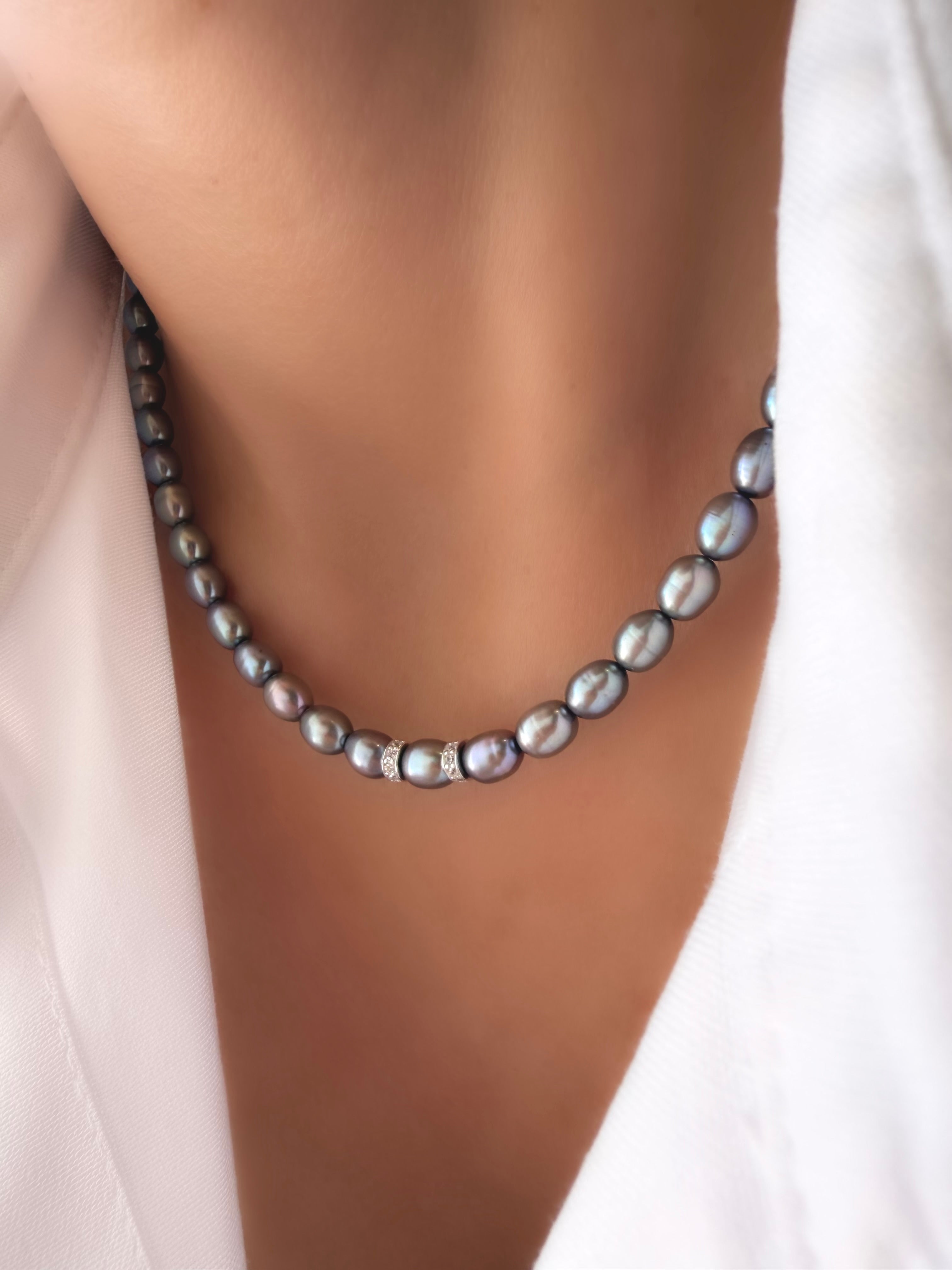 Collar Dolce Grey (Plata 925 y Perlas naturales)