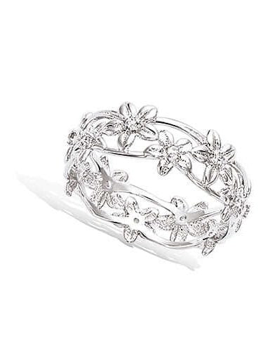 Le Marshand®  -  Joyería en plata 925, chapado en Oro 24K - Anillo Corona de Flores (Plata 925) - Diseños propios - Brazaletes, pulseras, collares y pendientes - Joyería online - Mallorca