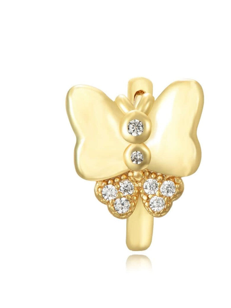 Le Marshand®  -  Joyería en plata 925, chapado en Oro 24K - Arito Mariposa lacito - Diseños propios - Brazaletes, pulseras, collares y pendientes - Joyería online - Mallorca