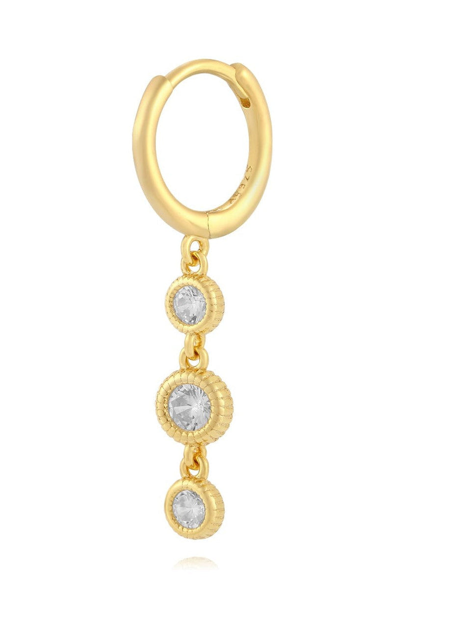 Triple Zirkon Ohrring