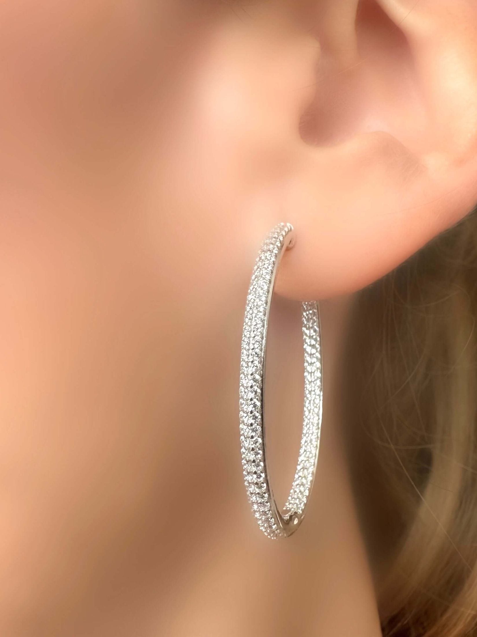 Splendor Oval  40 Creolen (925 Silber)