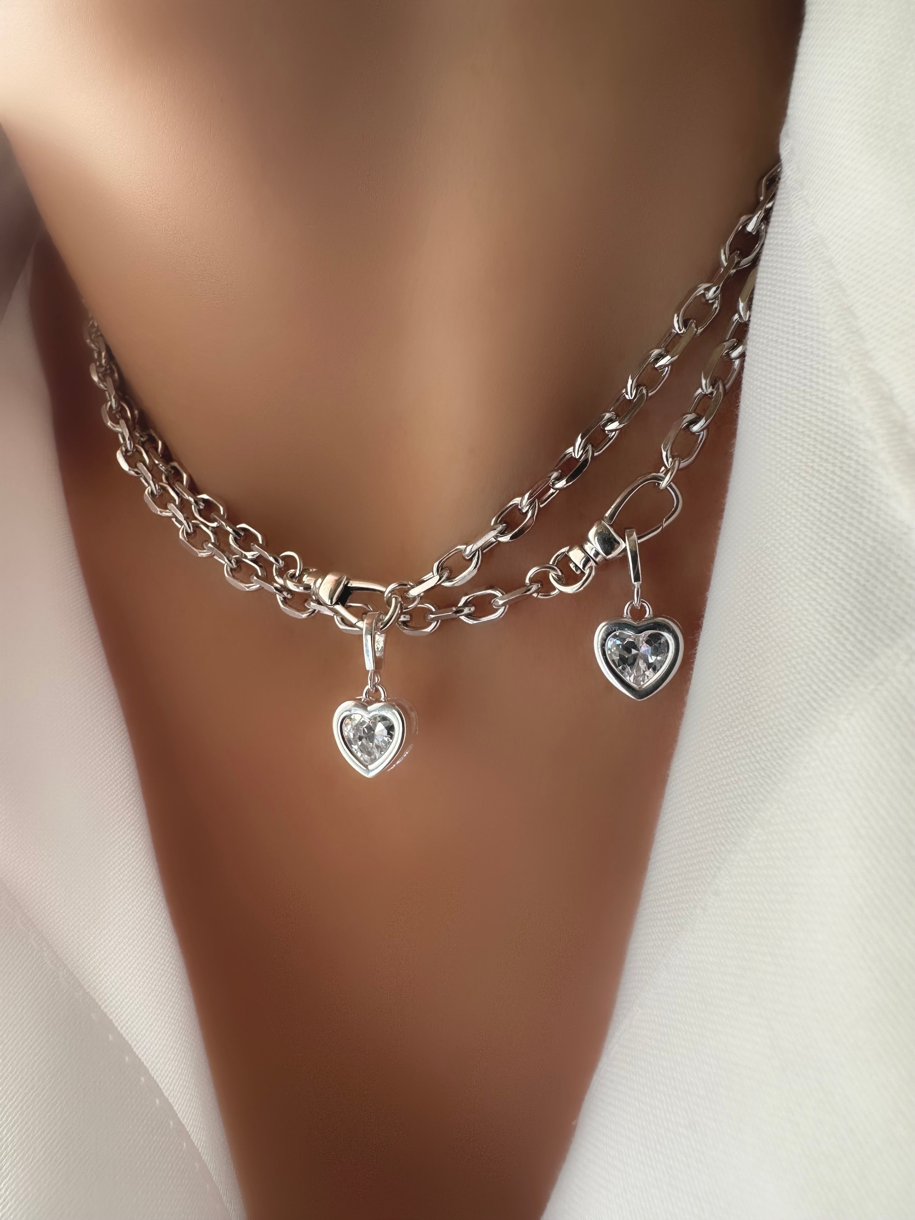 Allure Passion Necklace (White) (925 Sterling Silver)