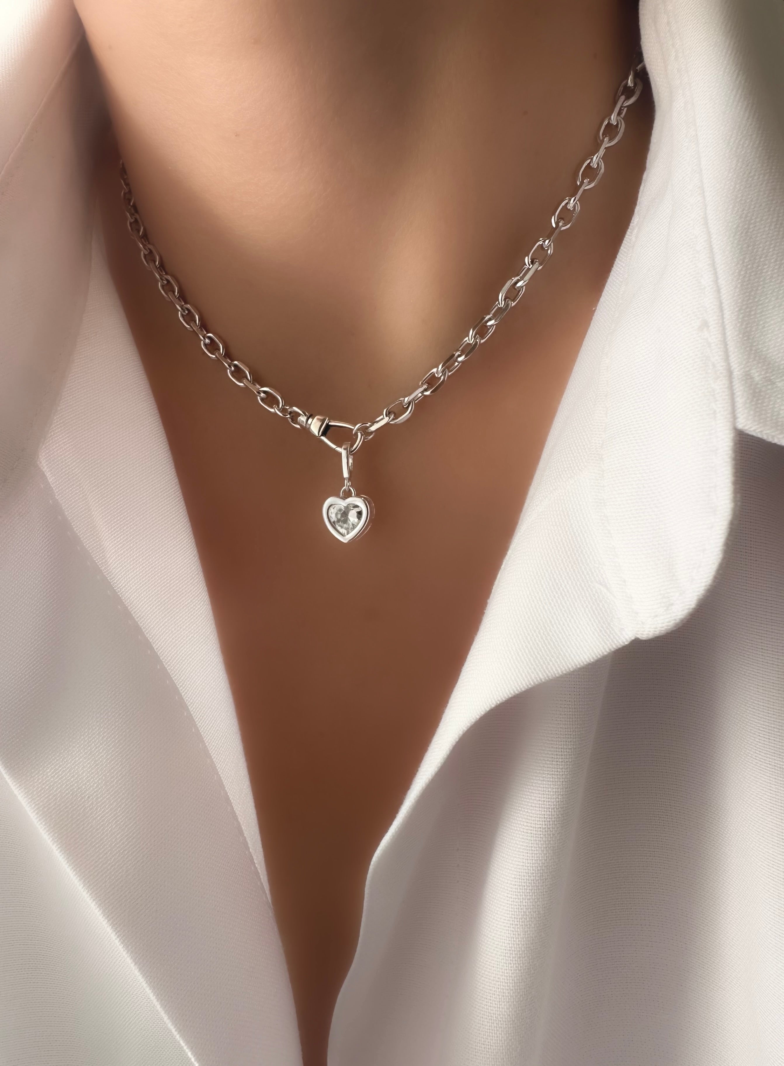 Collar Allure Passion (White) (Plata 925)