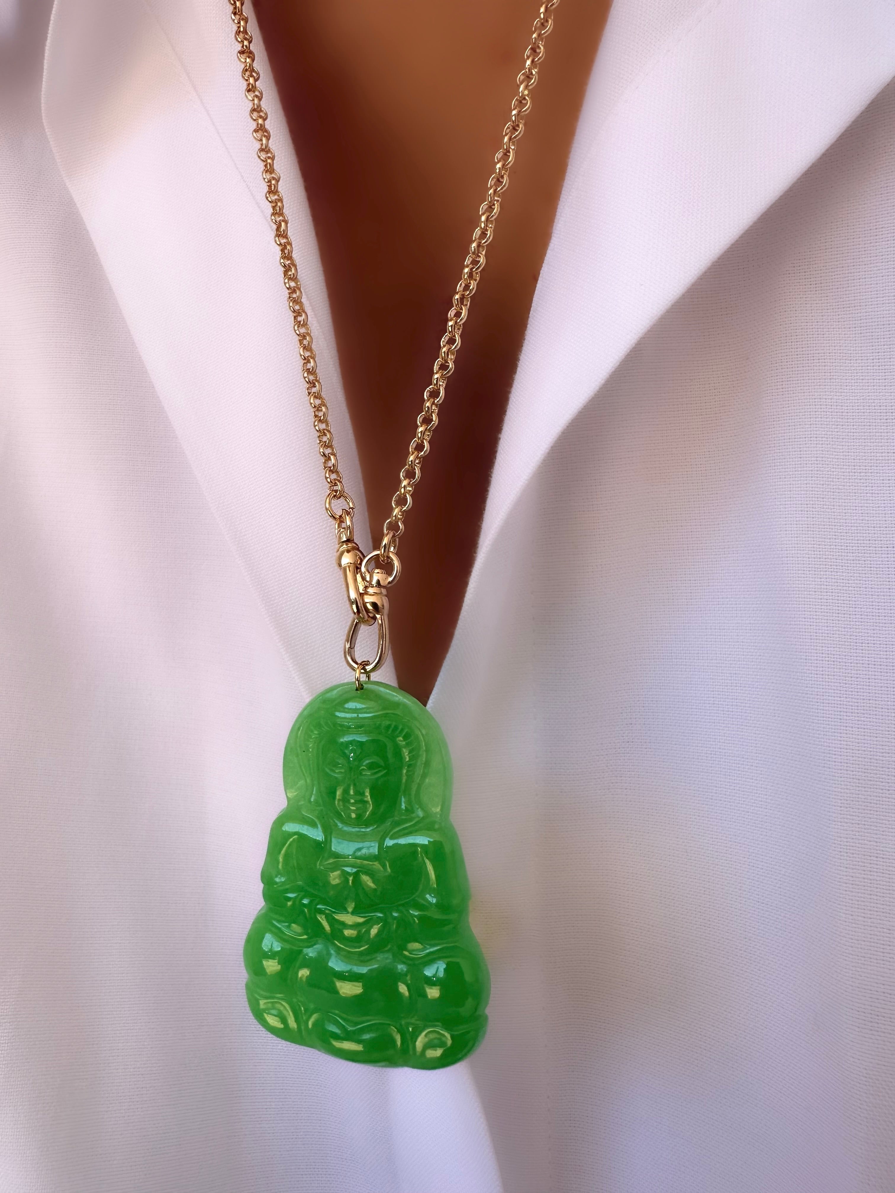 Buda Yin Halskette (Grünen Jade)
