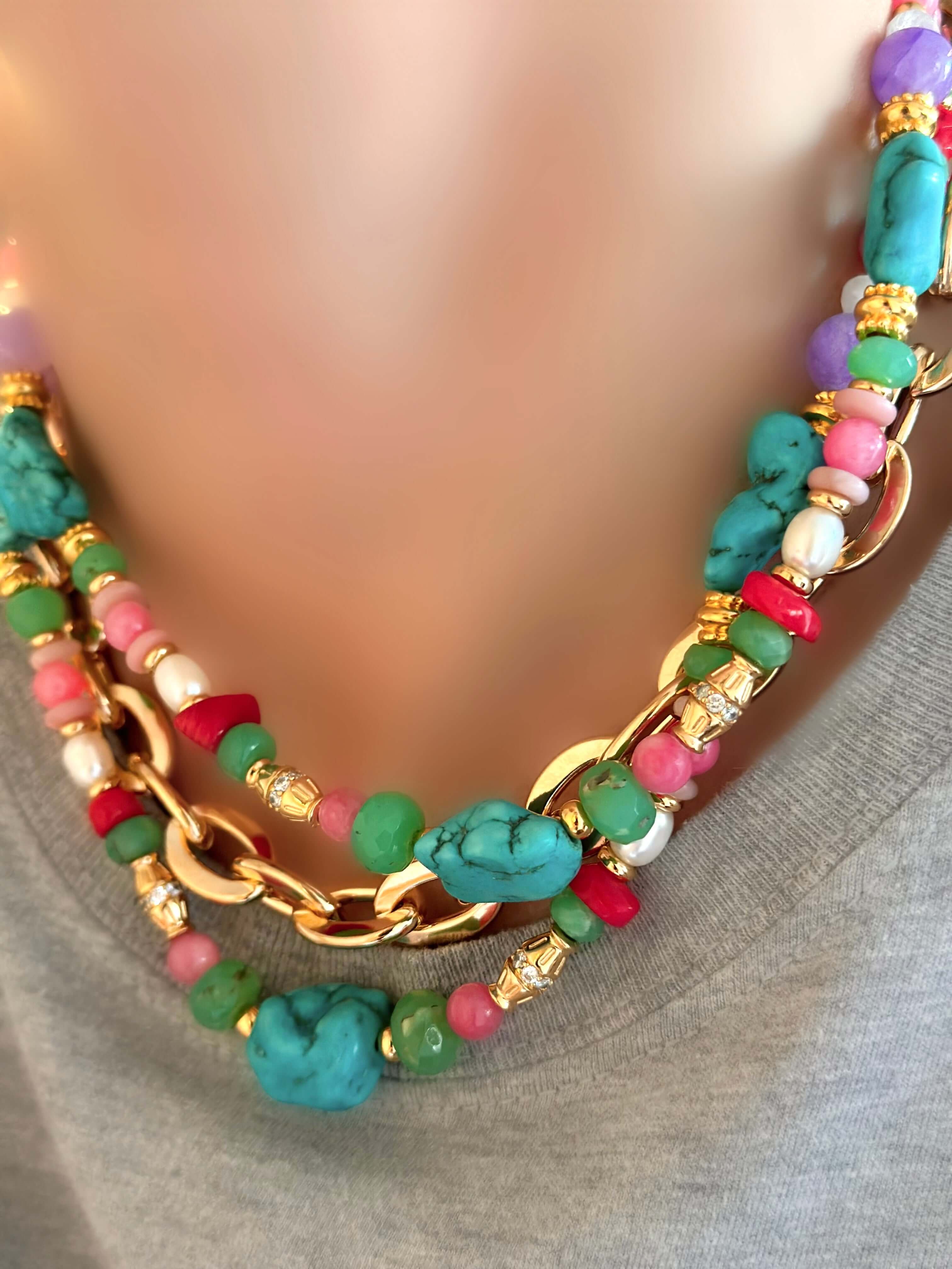 Collar Messy Color (Piedras naturales)