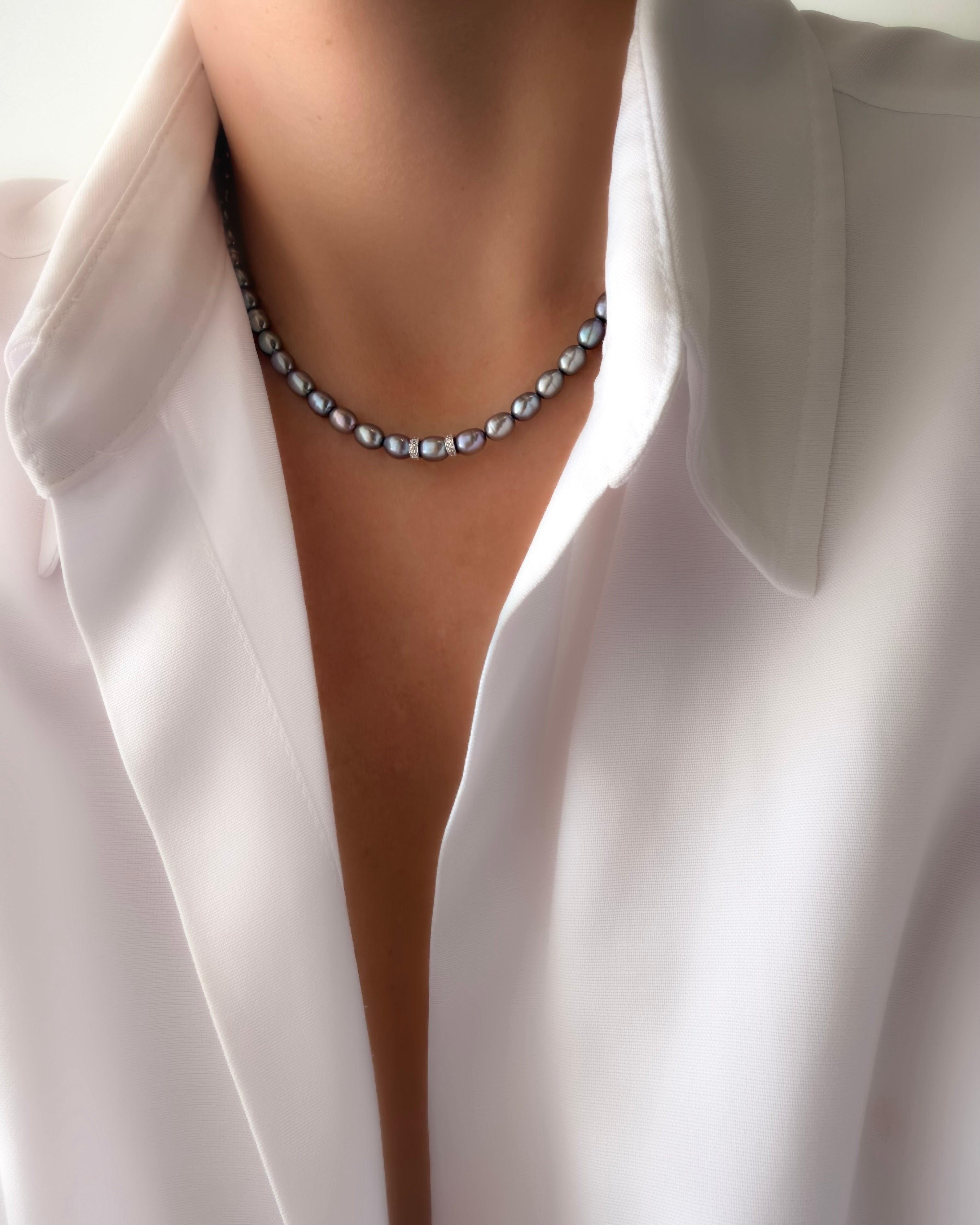 Collar Dolce Grey (Plata 925 y Perlas naturales)