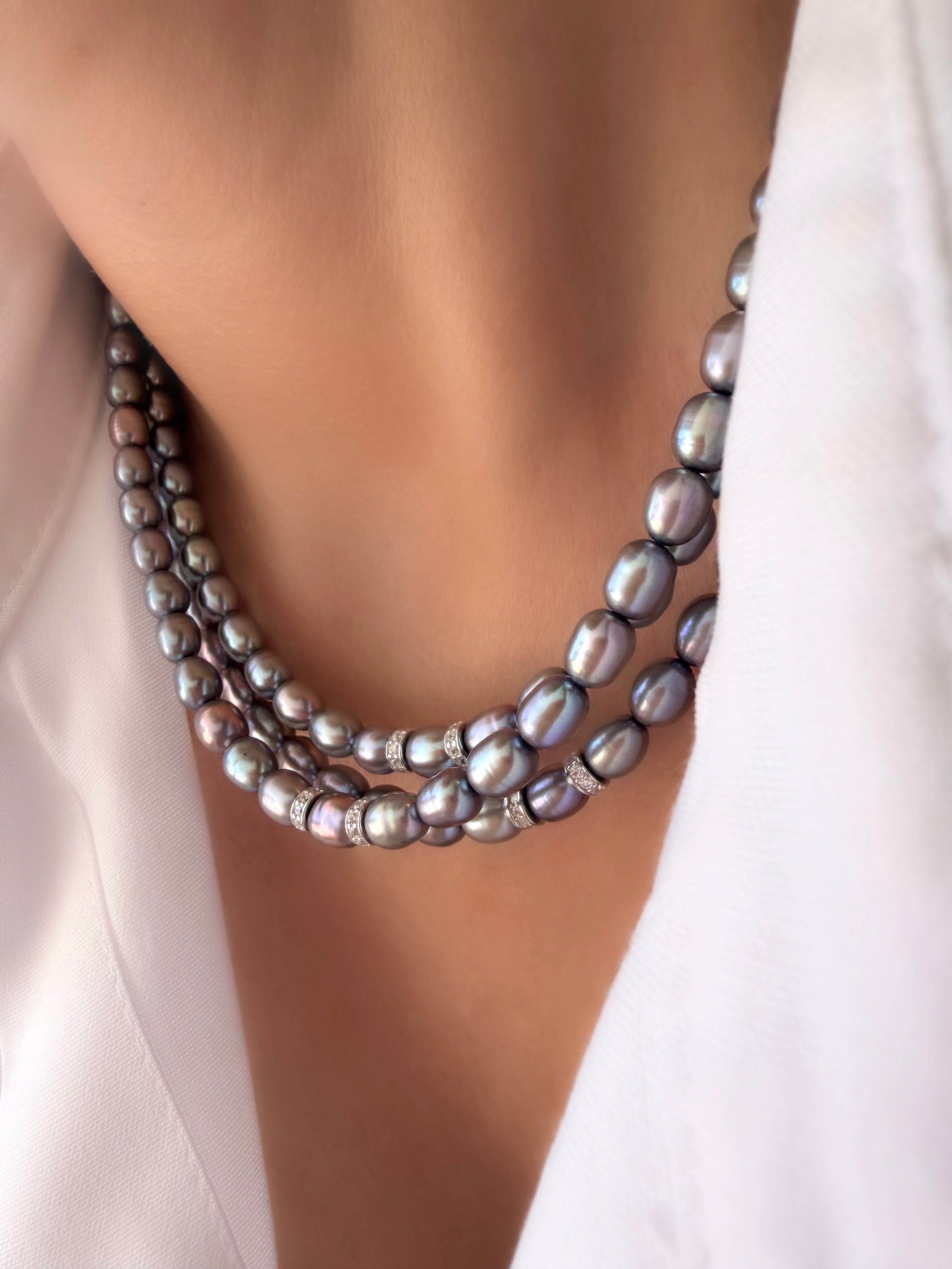 Collar Dolce Grey (Plata 925 y Perlas naturales)