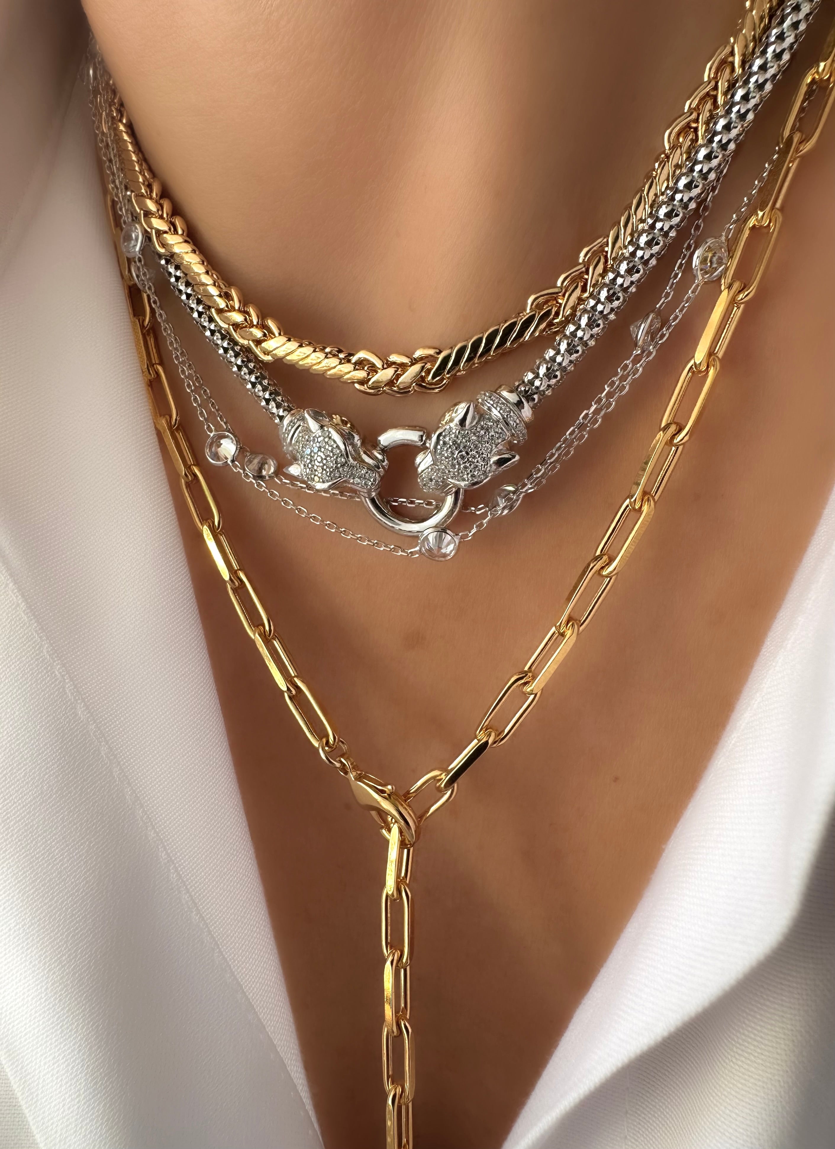 Panther Halskette (925er Sterlingsilber)