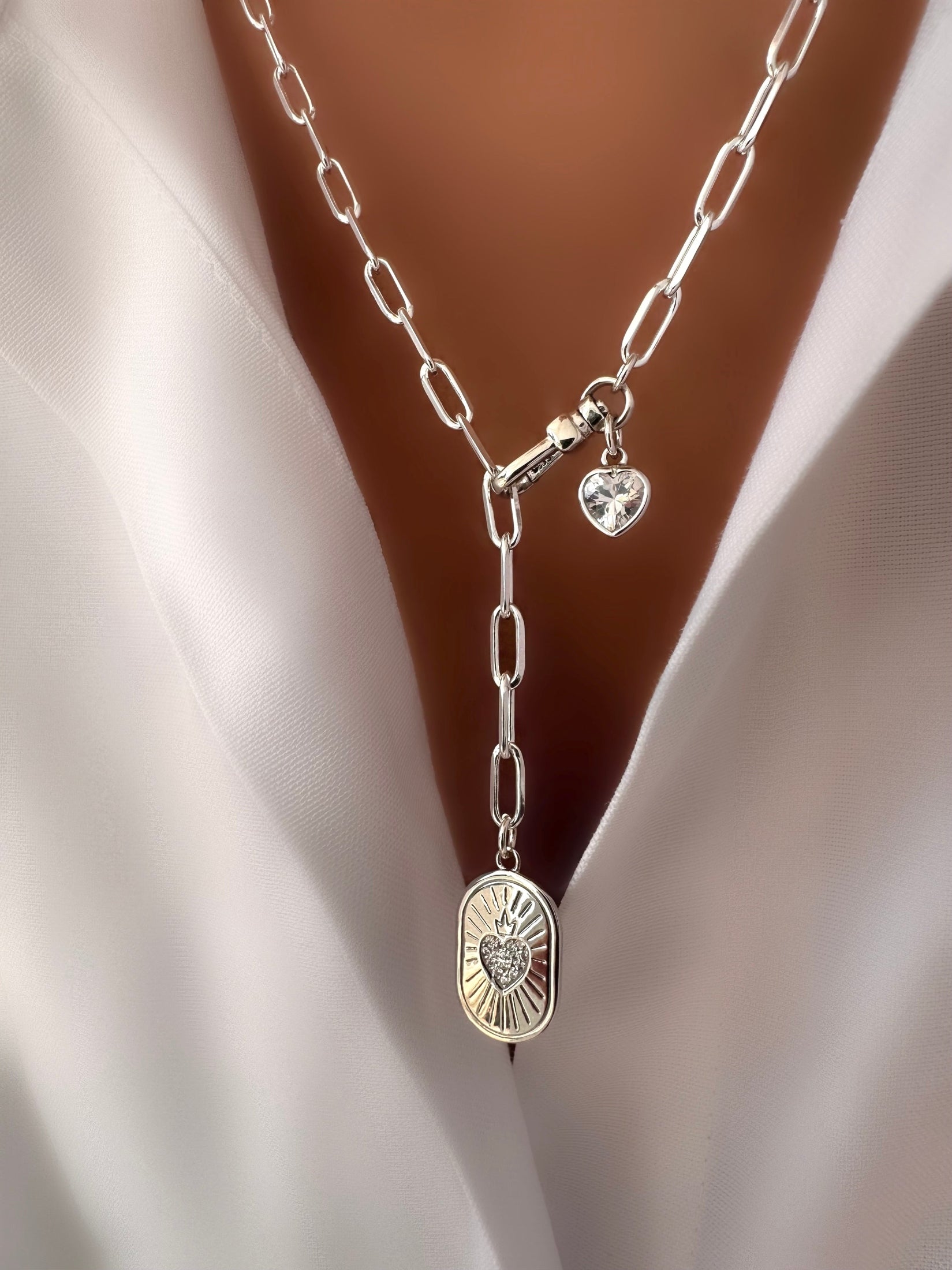 Allure Love Heart Halskette (925er Sterlingsilber)