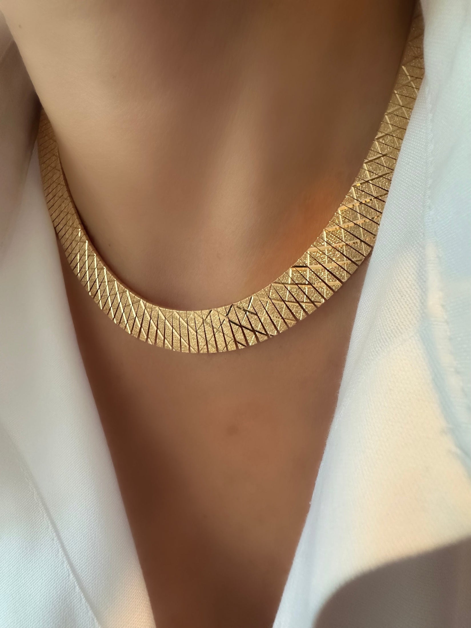 Farah Halskette (925er Sterlingsilber, 24k Gold vergoldet)