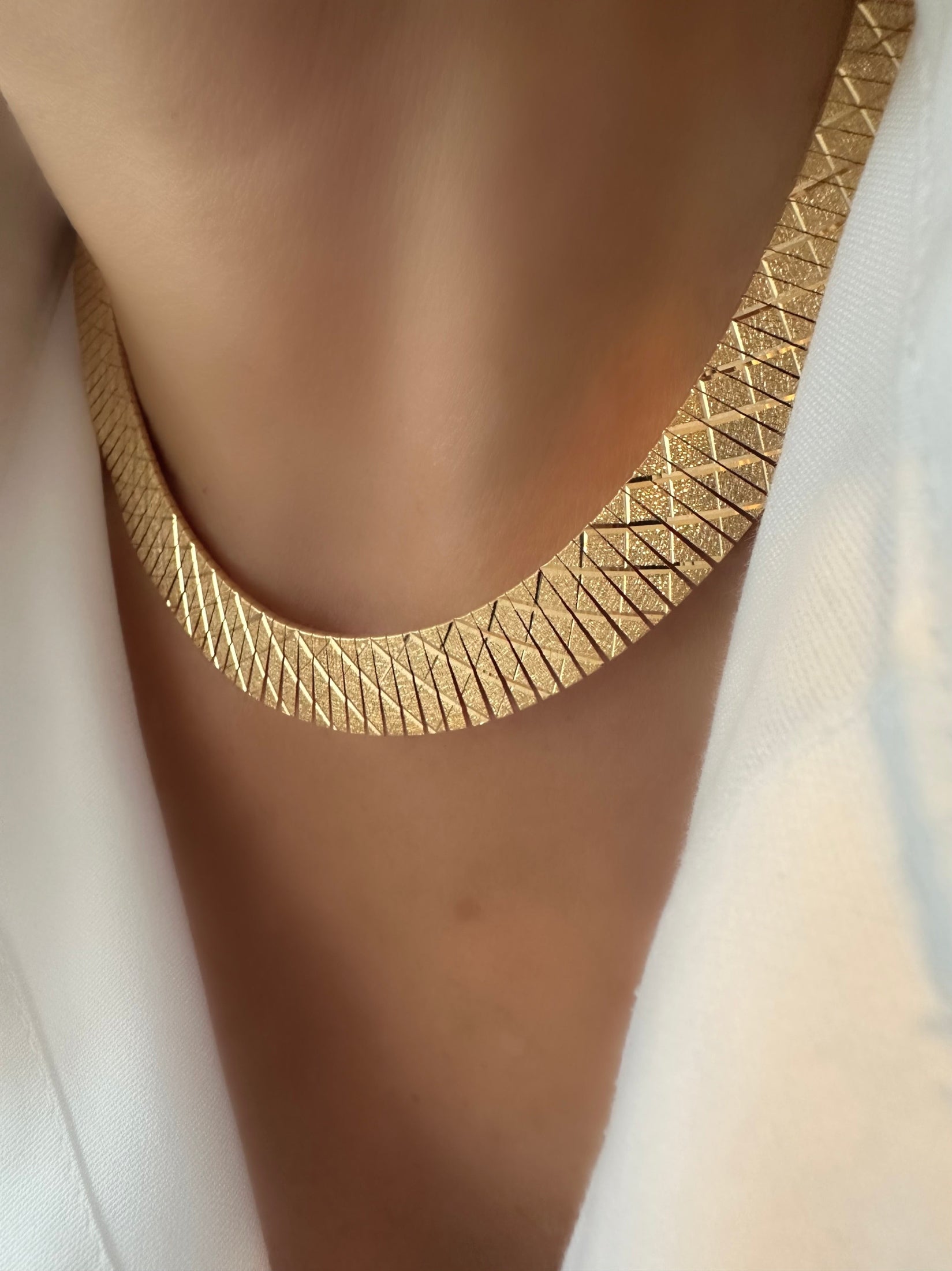 Farah Halskette (925er Sterlingsilber, 24k Gold vergoldet)