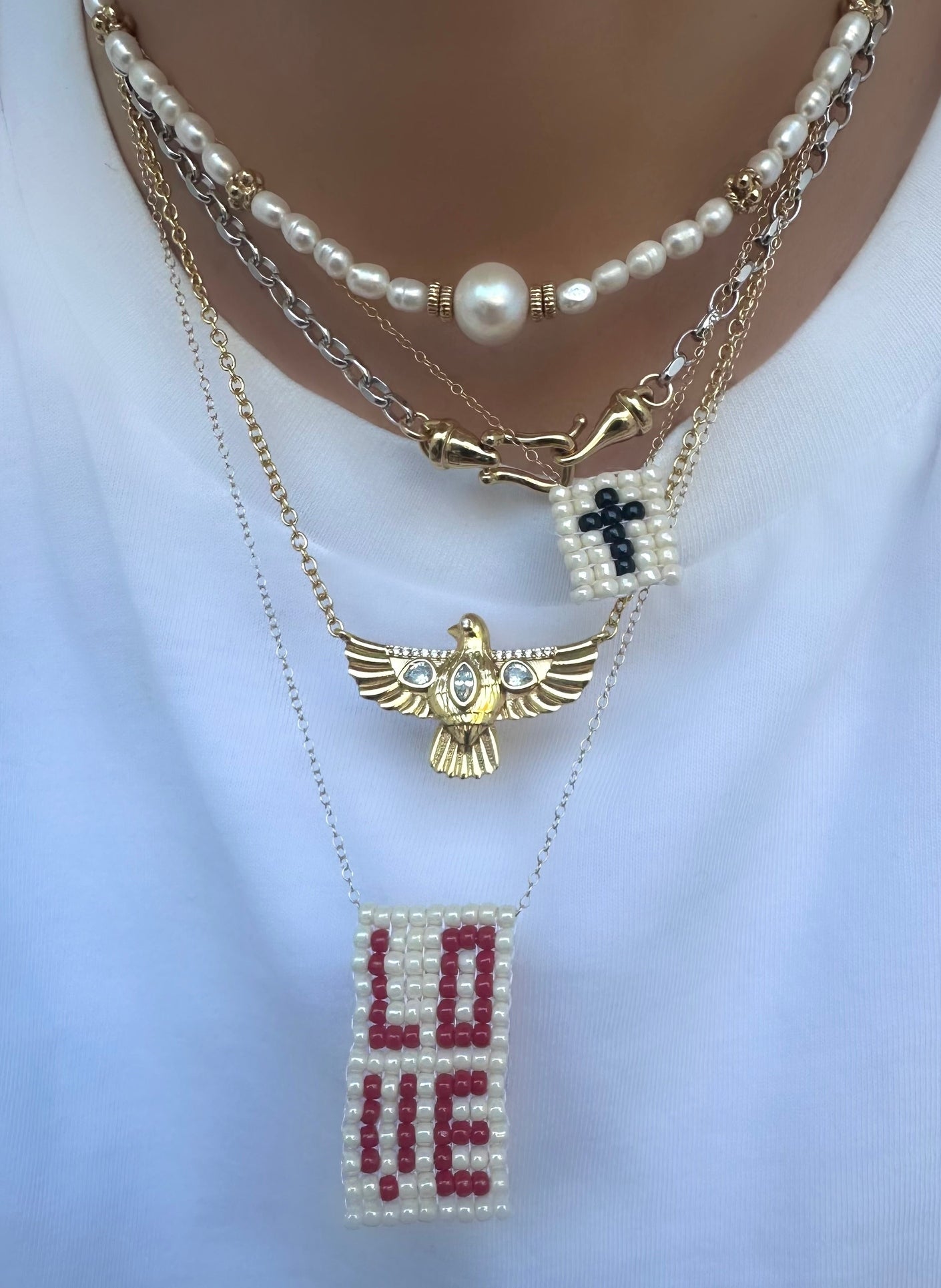 Greta Love Big Necklace (Red)