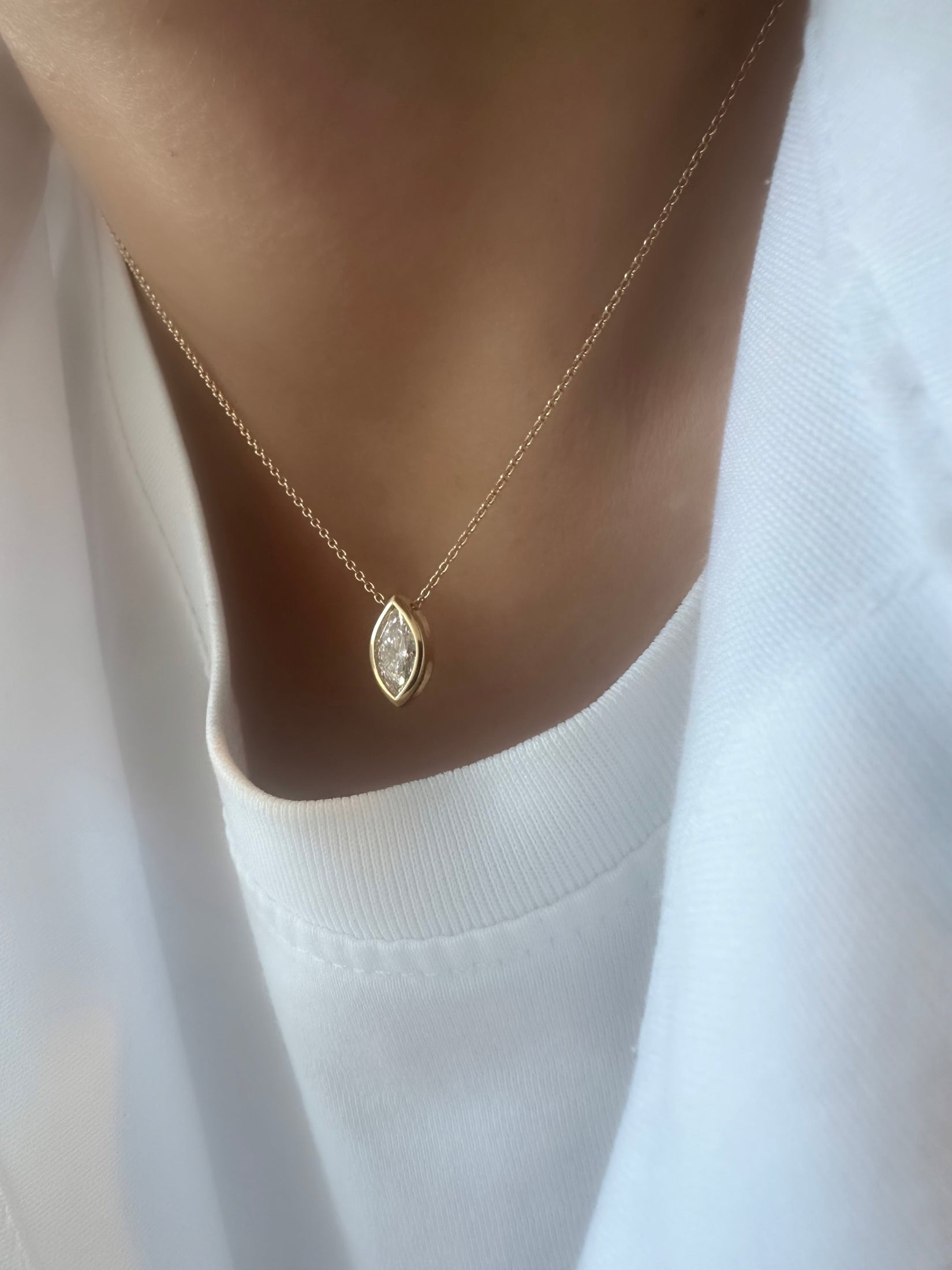  Marquise Necklace (Lab Grown Diamond)