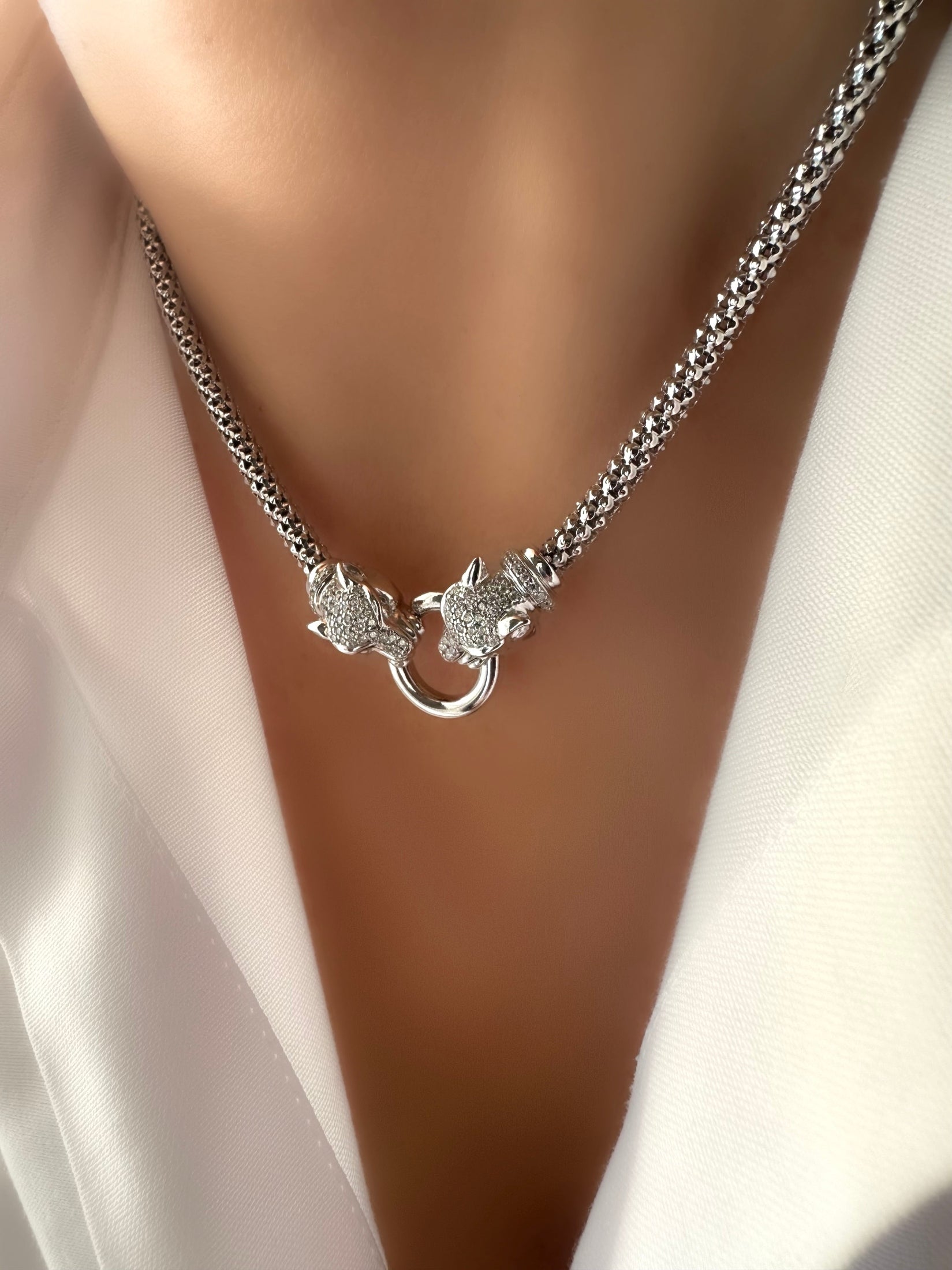 Collar Panteras I (Plata de Ley 925)