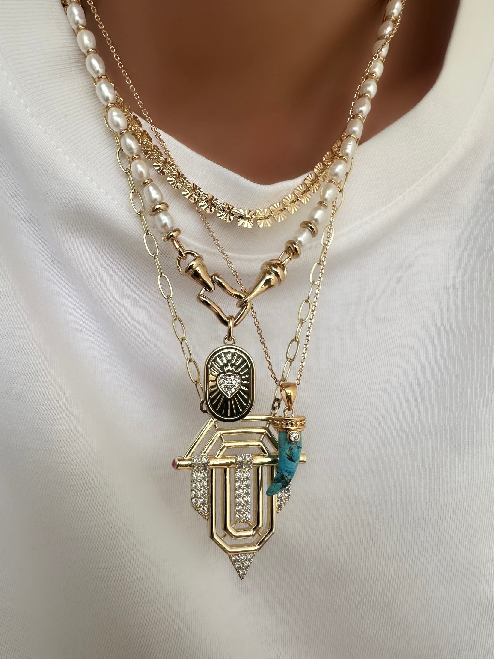 Collar Allure Hard Cuore (Pearls)