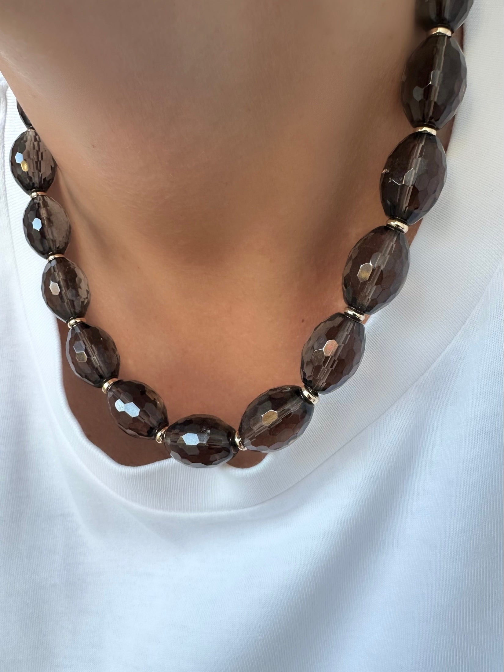 Collar Stones Royal (Cuarzo Ahumado)