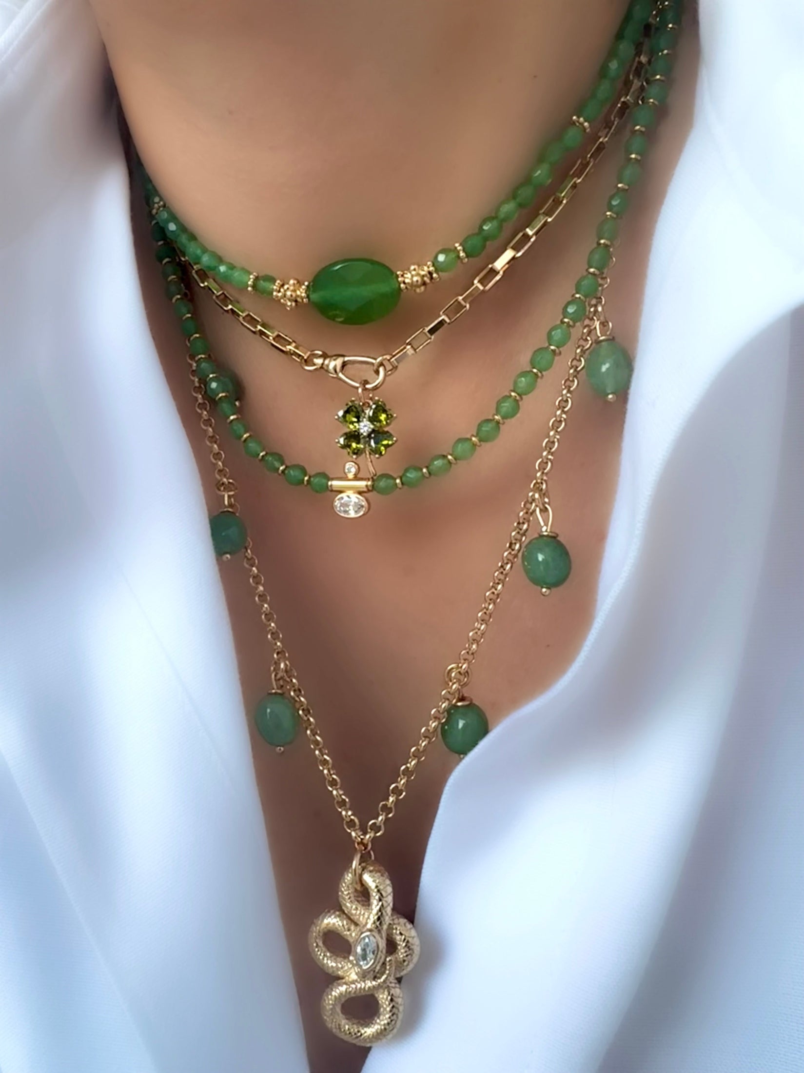 Collar Stones Snake (Aventurina)