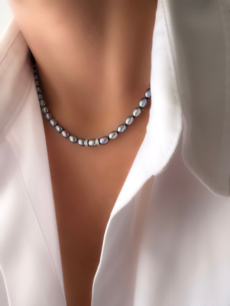 Collar Dolce Grey (Plata 925 y Perlas naturales)
