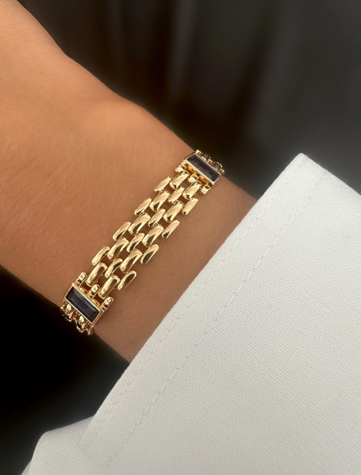 Leoni Baguette Bracelet (Blue)