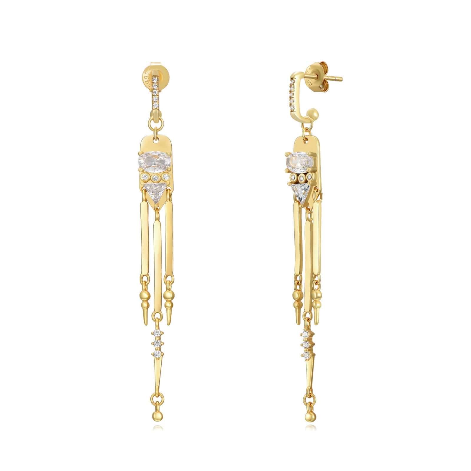 Buy Drooping Shining Chandelier Gold Earring- Joyalukkas