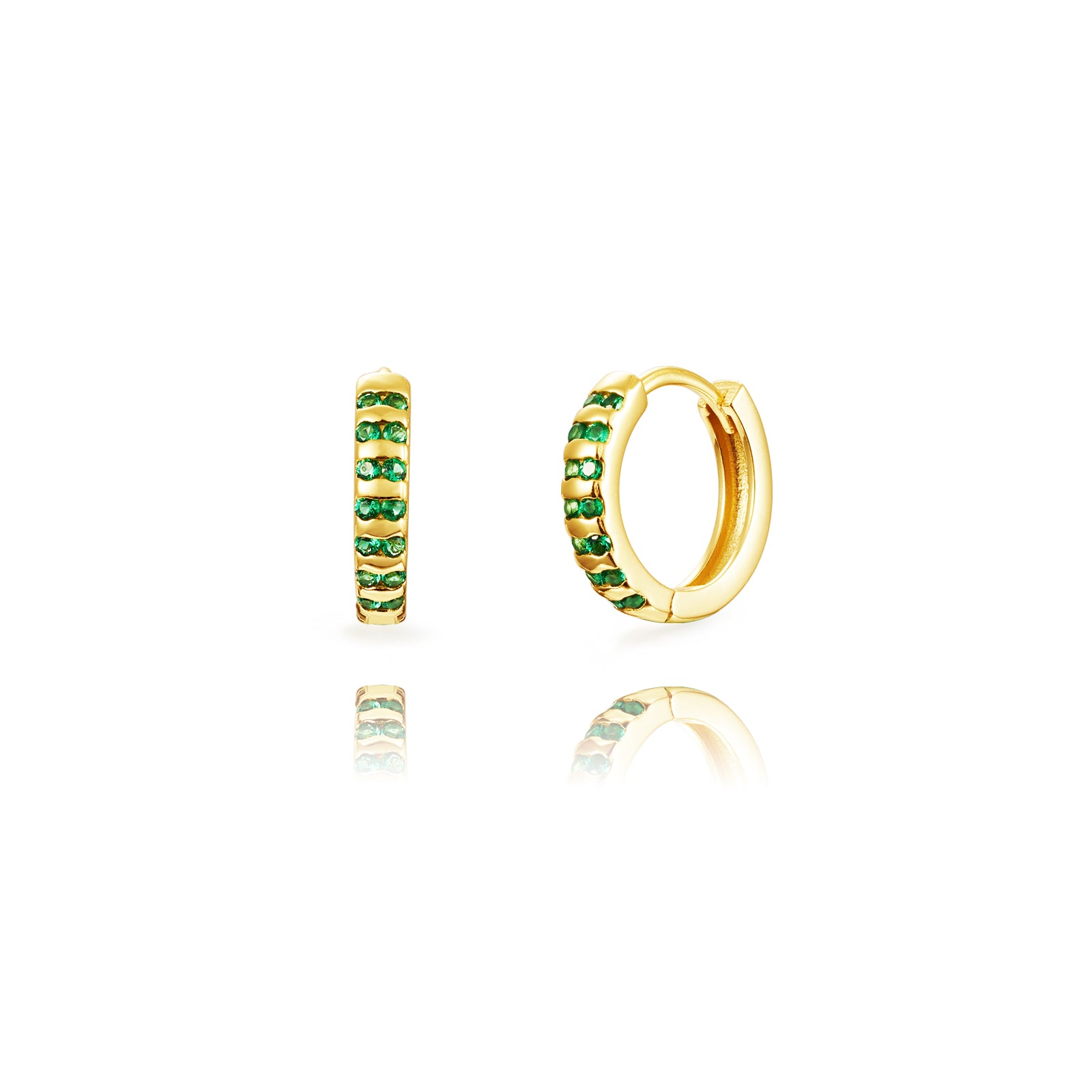 Arito Sinos (Verde) (Plata 925 bañada oro 18k)