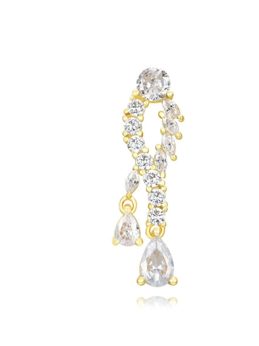 Le Marshand®  -  Joyería en plata 925, chapado en Oro 24K - Pendiente Alone 29 Ballet (Plata bañada oro) - Diseños propios - Brazaletes, pulseras, collares y pendientes - Joyería online - Mallorca