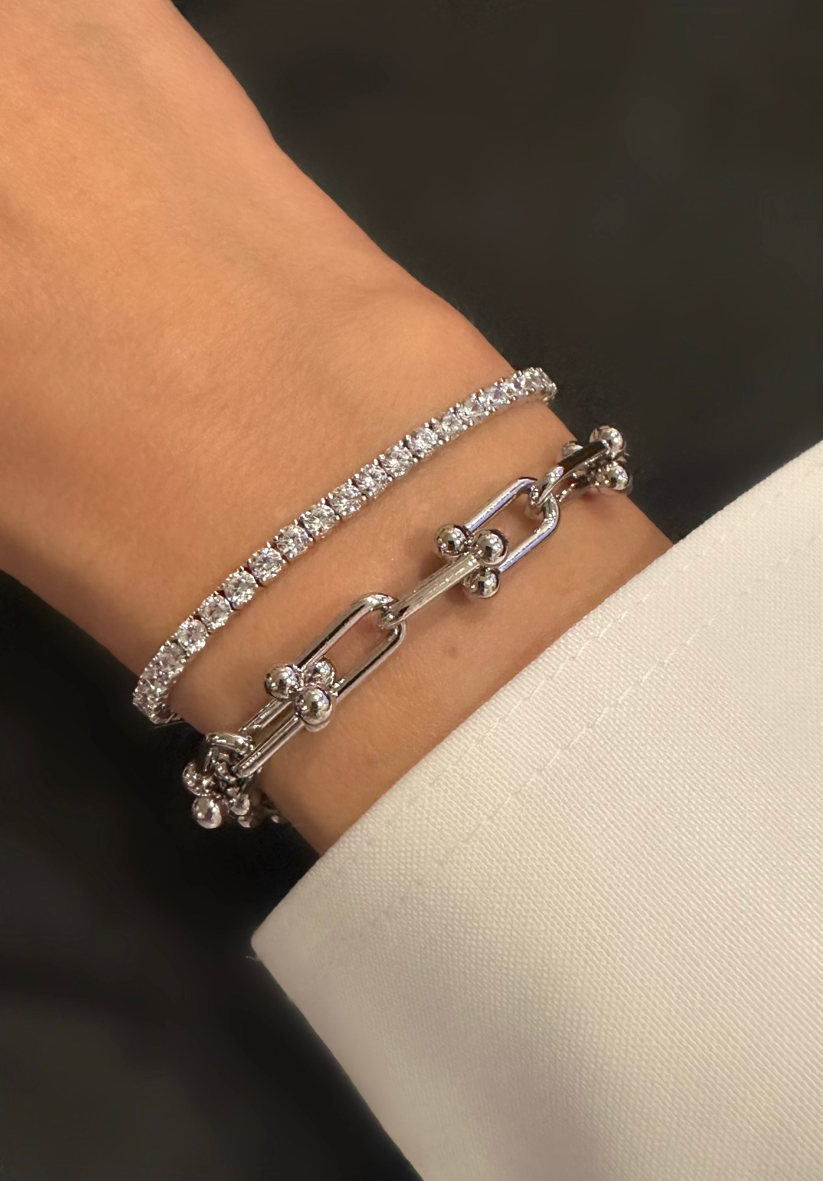 Amber Armband (versilbert)