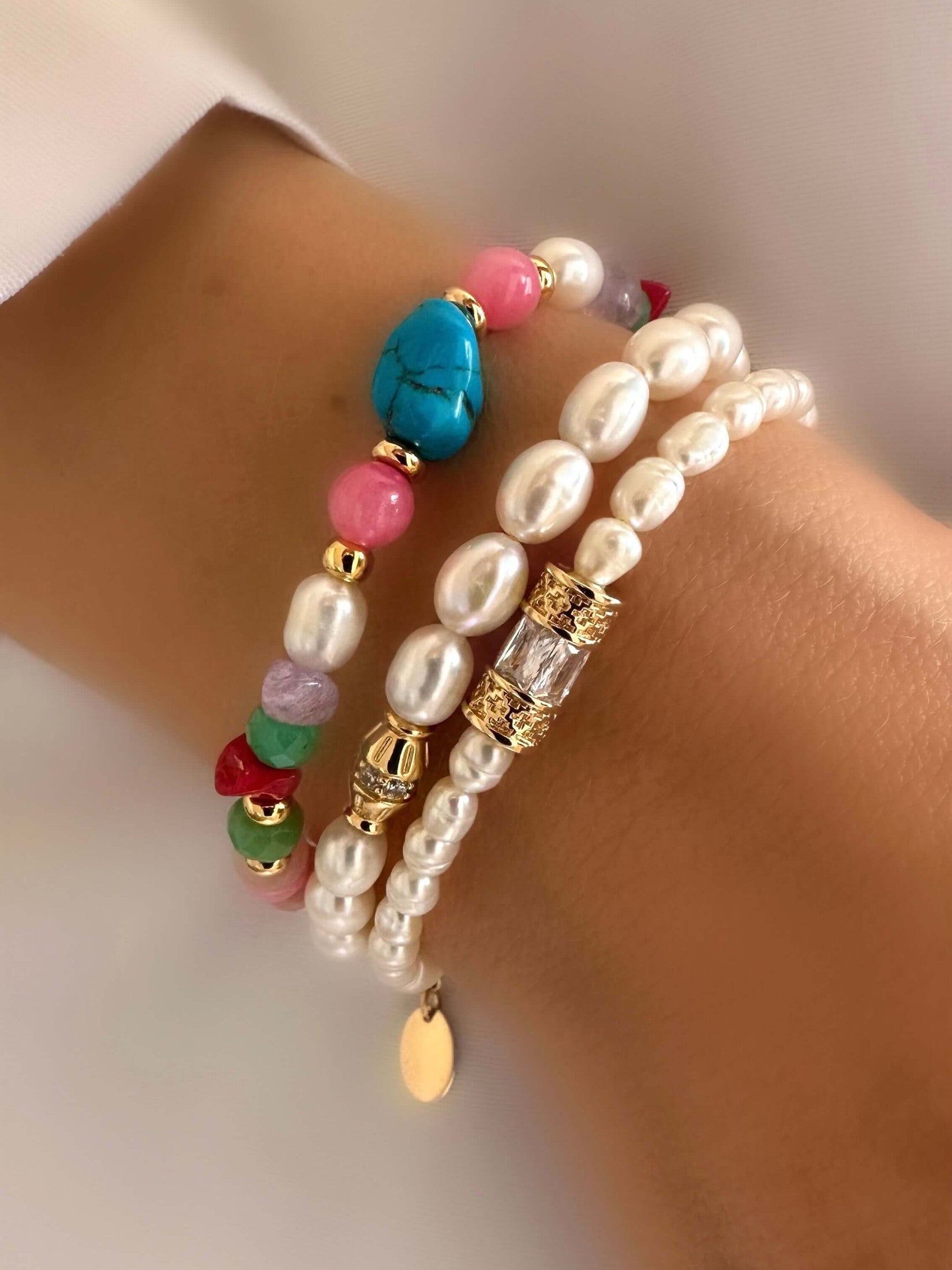 Messy Color Bracelet (Natural Stones)