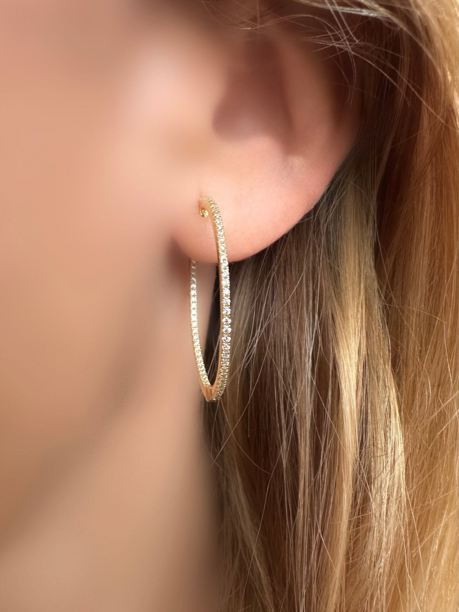 Aros City 35 (Plata 925 bañada oro 18k) - LE MARSHAND™