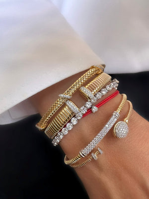 Brazalete Cruise Open (Plata 925 bañada Oro 18k)