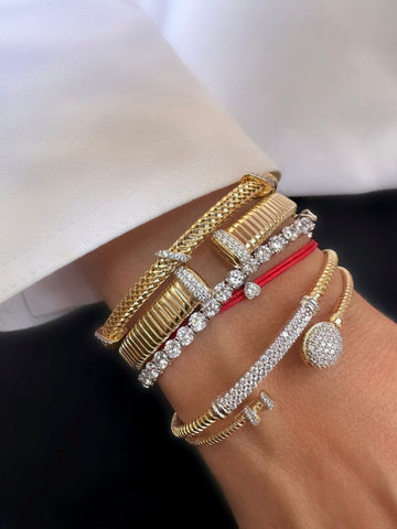 Brazalete Cruise Open (Plata 925 bañada Oro 18k)